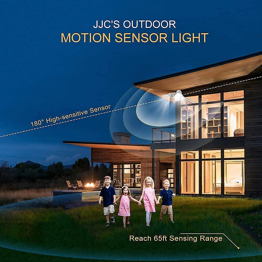 JJC LED 2-Pack Safety Lights - 20W 2000LM & 30W 3000LM 5000K Daylight White, IP65 Waterproof Motion Sensor Flood Light for Outdoor Security, Yard, Garage, and Pathway Lighting