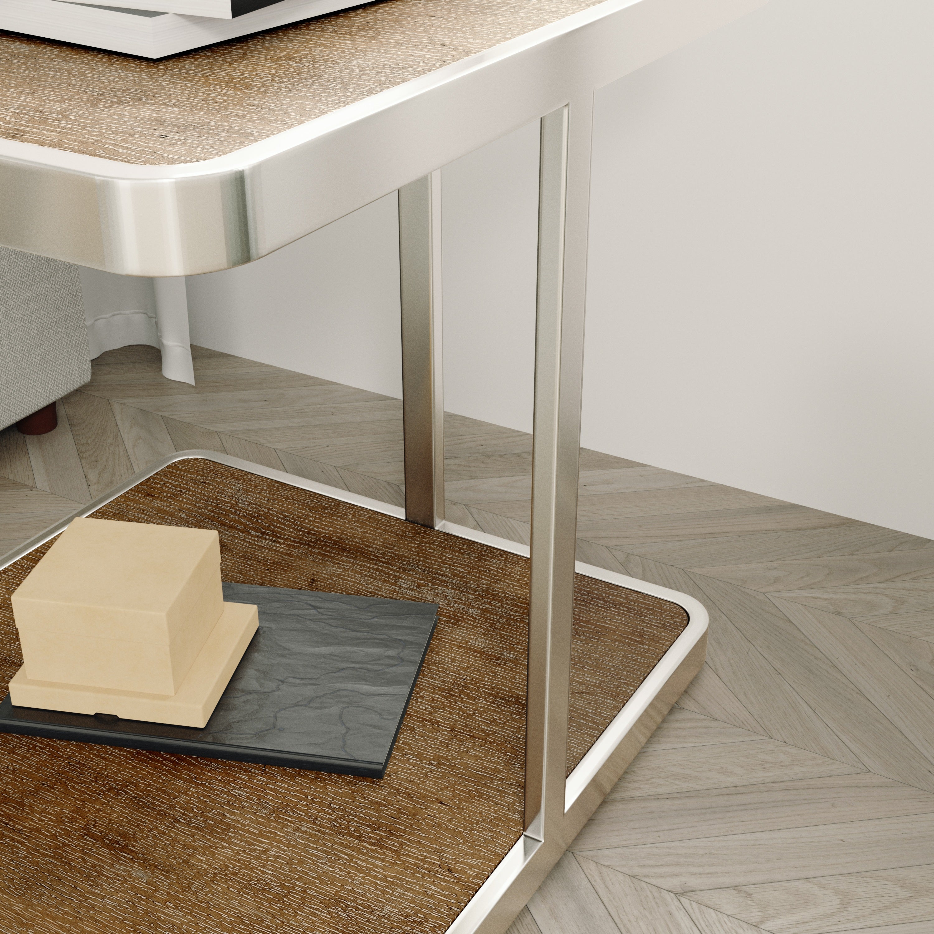 Roundhill Furniture Allan Contemporary Square End Table - Modern Nightstand in Brown for Living Room & Bedroom Decor