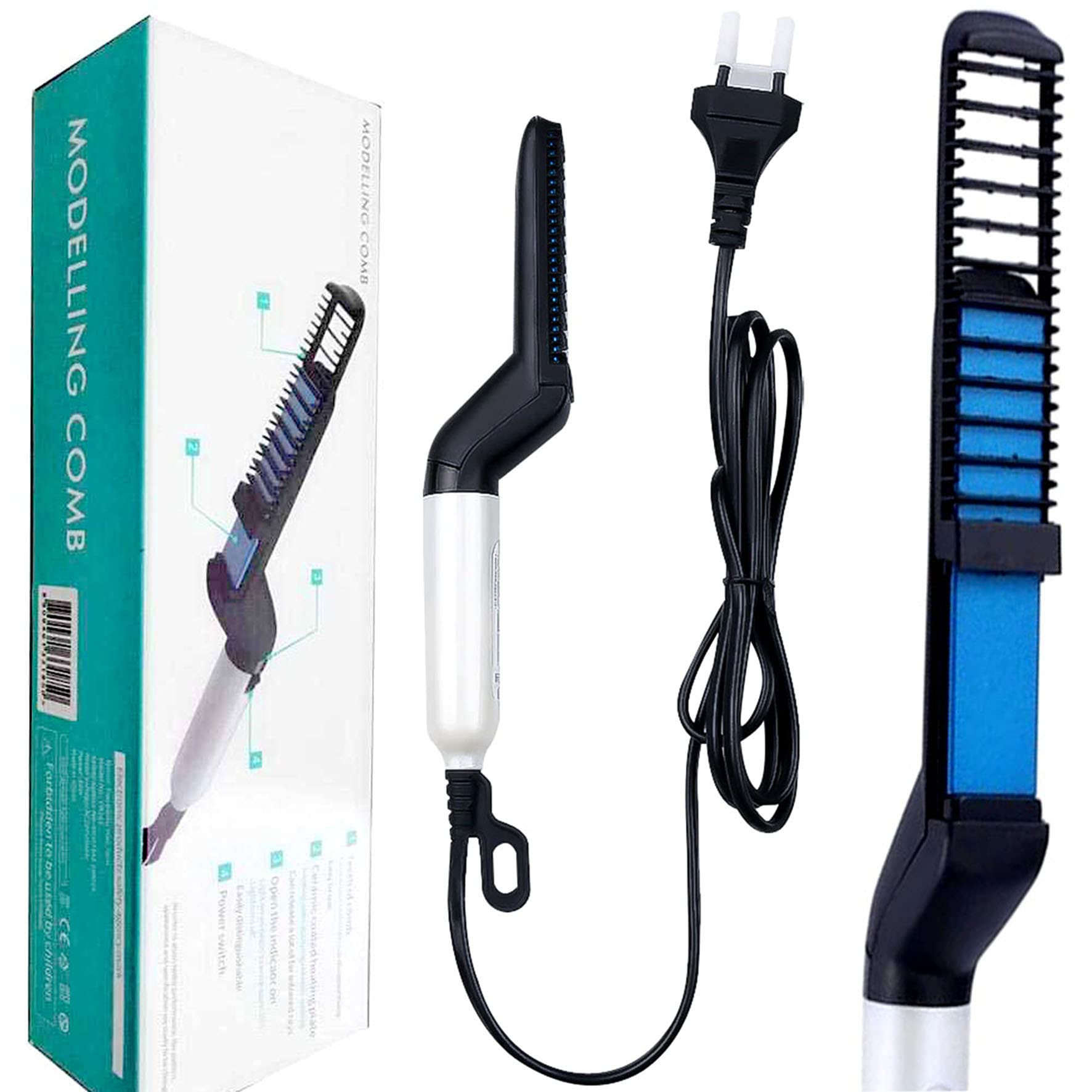Electric Beard & Hair Straightener Comb - Fast Heating Styling Tool for Men & Women | Perfect for Home, Travel & Salon Use