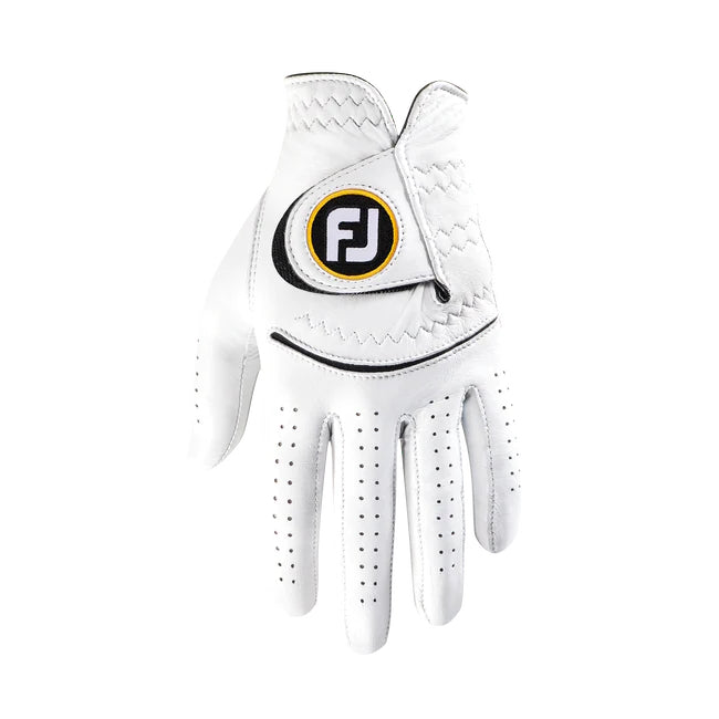 Footjoy Men's Stasof Golf Gloves - Premium White Leather Golf Gloves for Men - Perfect for Driving Range, Practice & Tournament Play