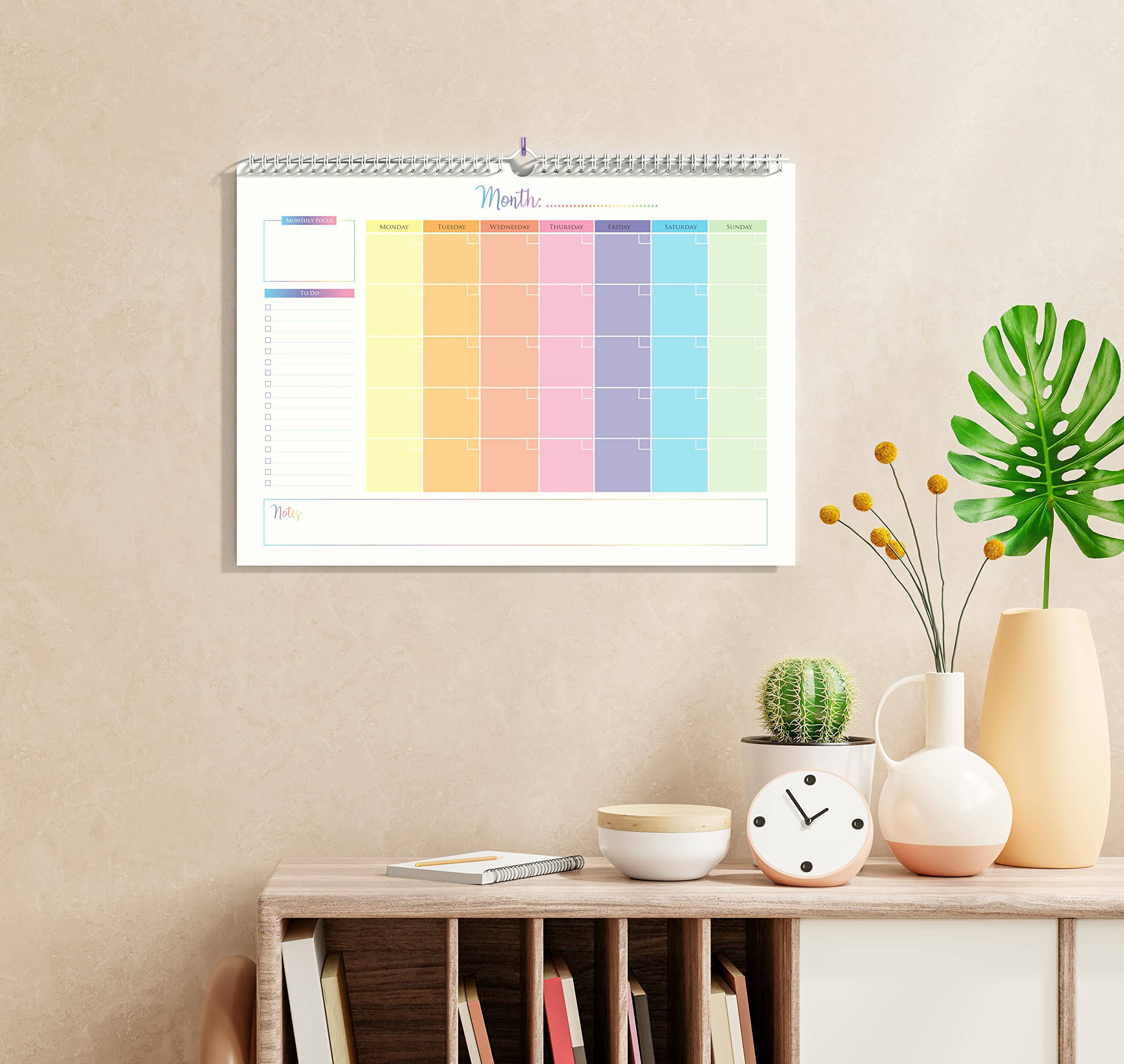2024-2025 Monthly Wall Calendar - Undated 16-Month Planner with To-Do List - Large A3 Size for Family, Students & Office Use - Perfect for Home Organization, School Scheduling & Business Planning
