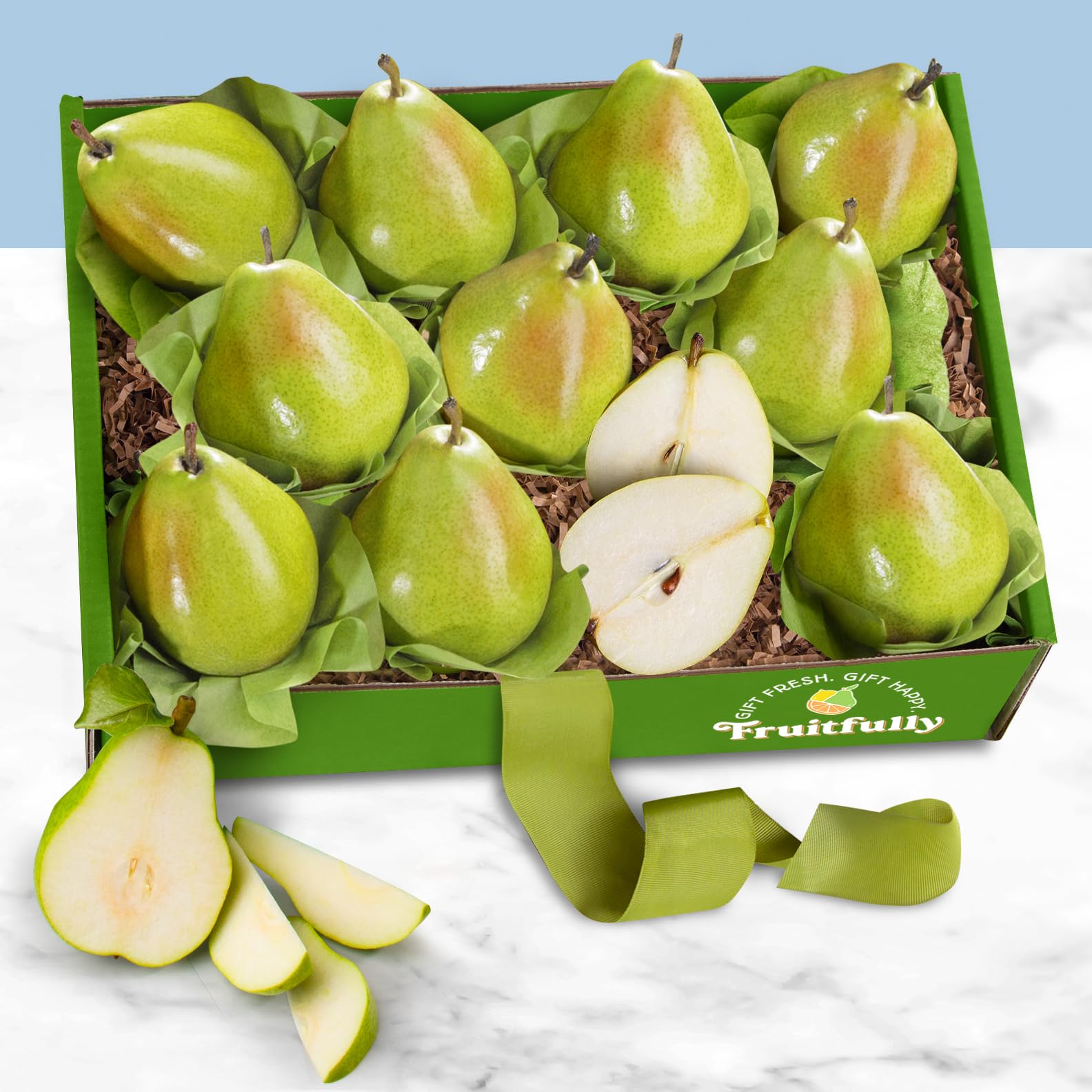 Organic D'anjou Pears - Premium Fresh Fruit Gift Box for Holidays, Birthdays & Corporate Events | Perfect for Healthy Snacking, Gourmet Recipes & Elegant Gift Giving