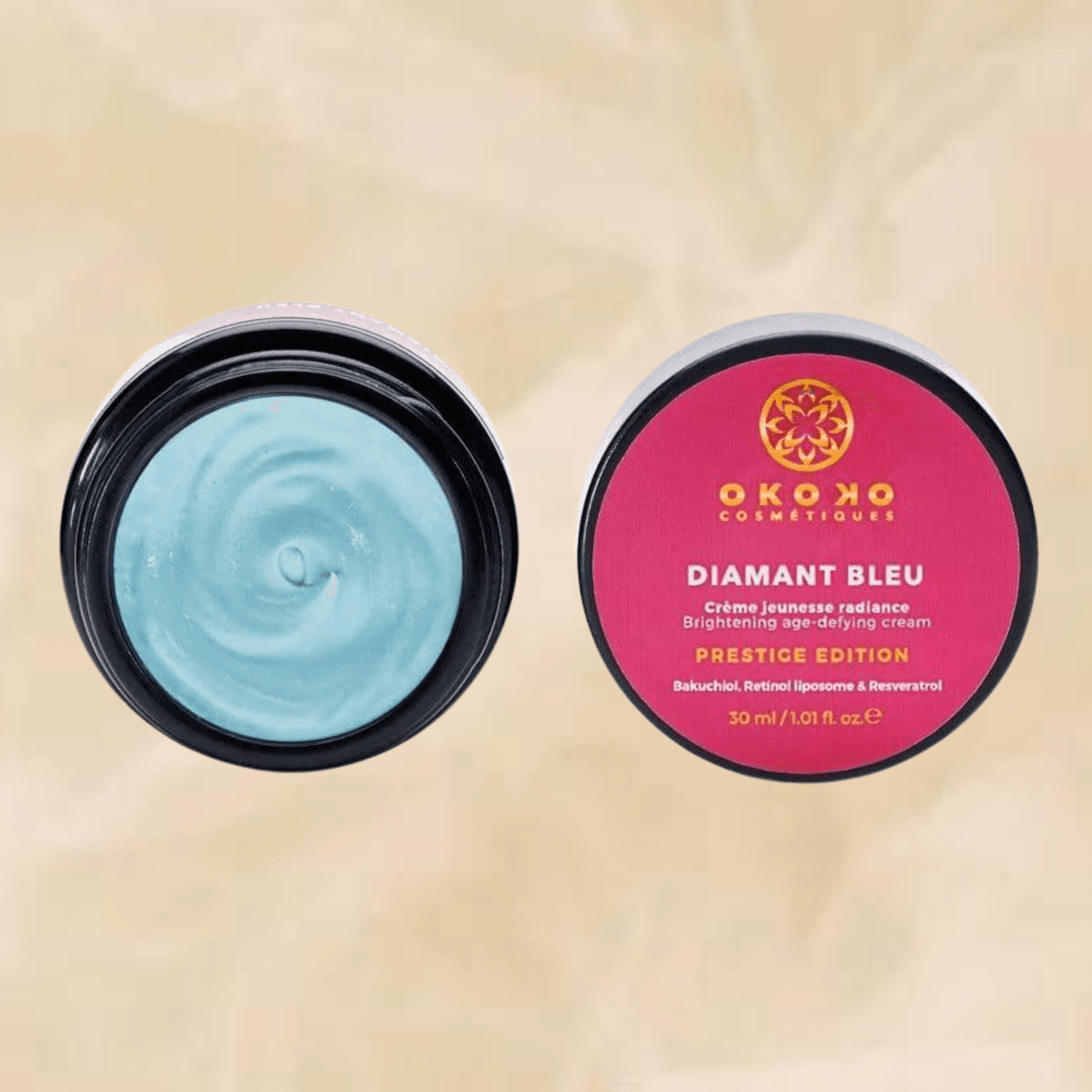 Diamant Bleu Prestige Edition Anti-Aging Cream with Retinol, Bakuchiol & Resveratrol – Wrinkle Reduction & Skin Rejuvenation for Mature Skin – Day & Night Moisturizer for Face & Neck