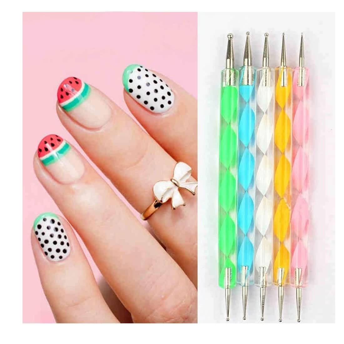 Premium Artificial Nails Set with Strong Nail Glue & Dual-End Dotting Pen Tool - Perfect for DIY Nail Art, Salon Professionals & Home Manicures