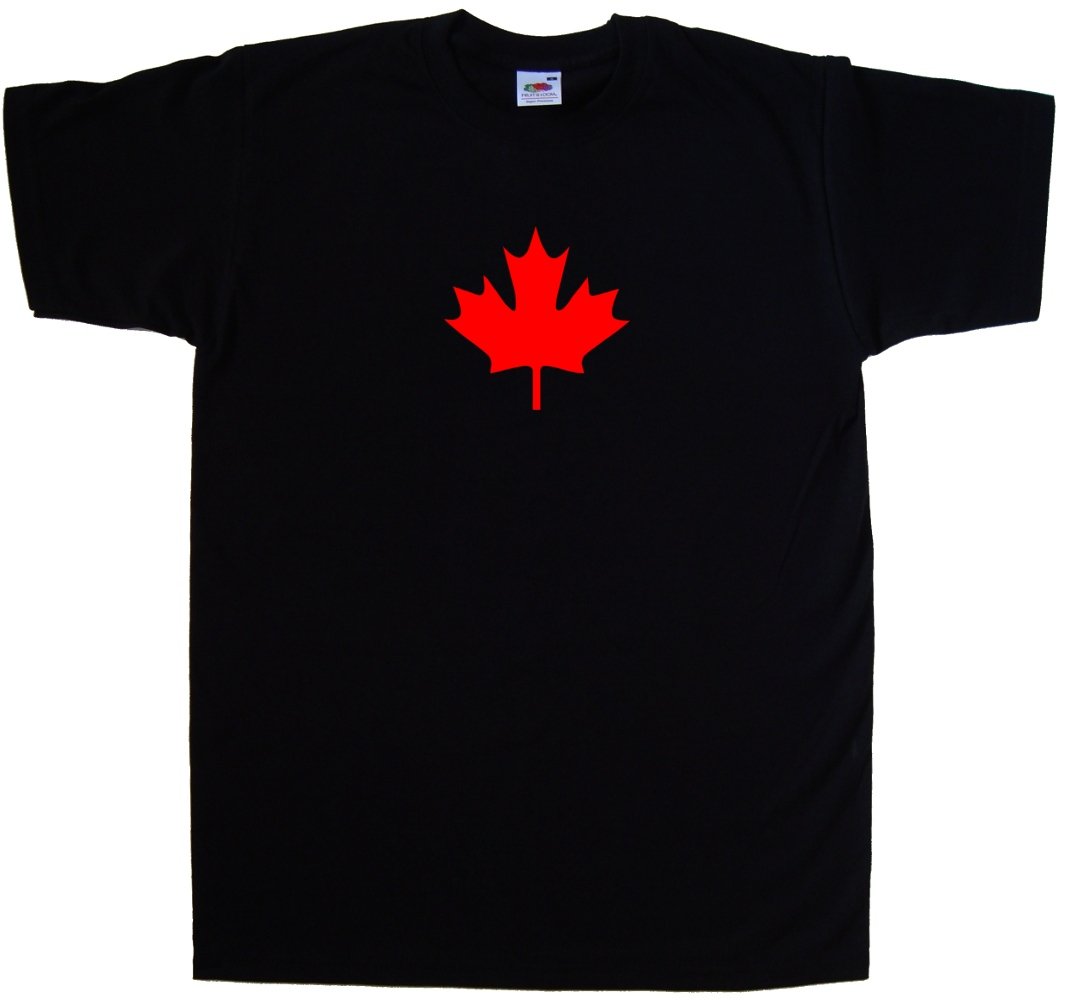 Canada Maple Leaf Black T-Shirt for Men & Women - 100% Cotton Comfortable Graphic Tee - Perfect for Casual Wear, Travel & Canadian Pride Outfits