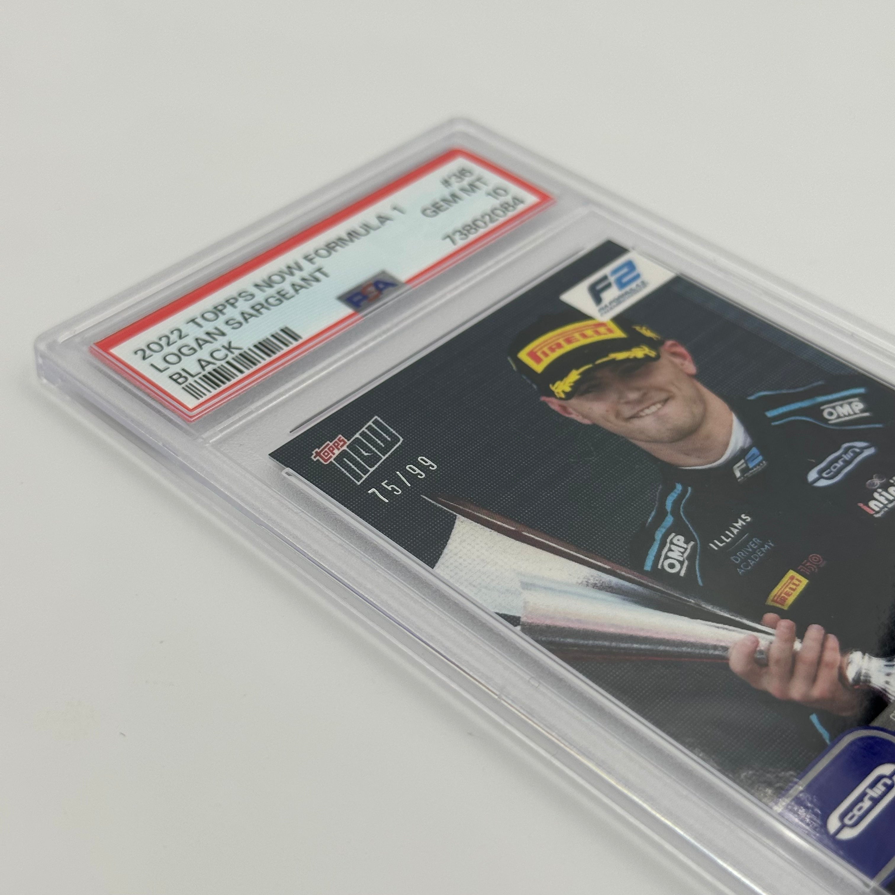 PSA 10 Logan Sargeant #36 Black 75/99 - 2023 F1 Rookie Racing Card - Perfect for Collectors & Motorsport Fans