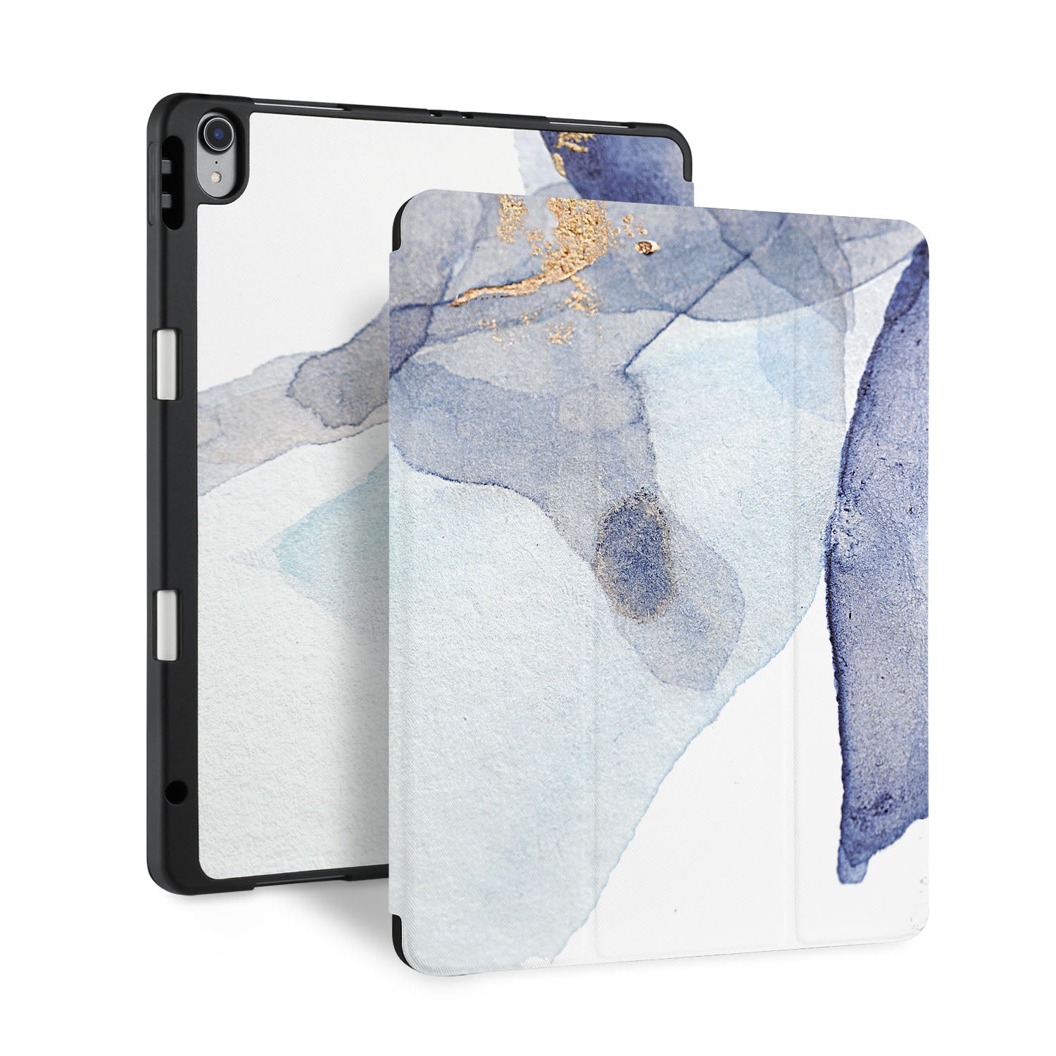 Premium Marble Art iPad Trifold Case - Slim Protective Cover for iPad Air/Pro with Auto Sleep/Wake | Perfect for Work, Travel & Home Use