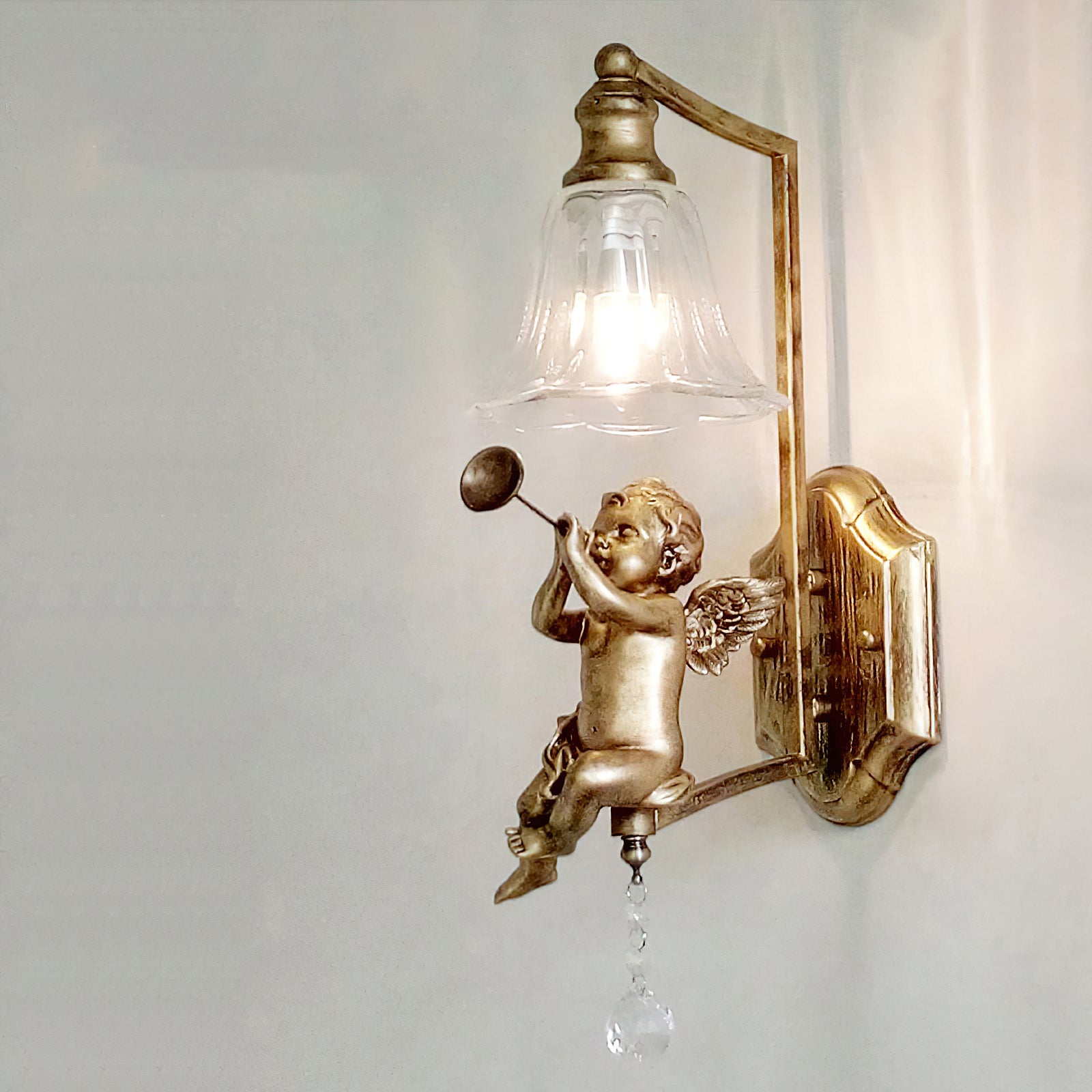 Art Angel Wall Lamp - Elegant Decorative Lighting for Bedroom, Living Room & Hallway - Perfect for Home Decor & Ambiance