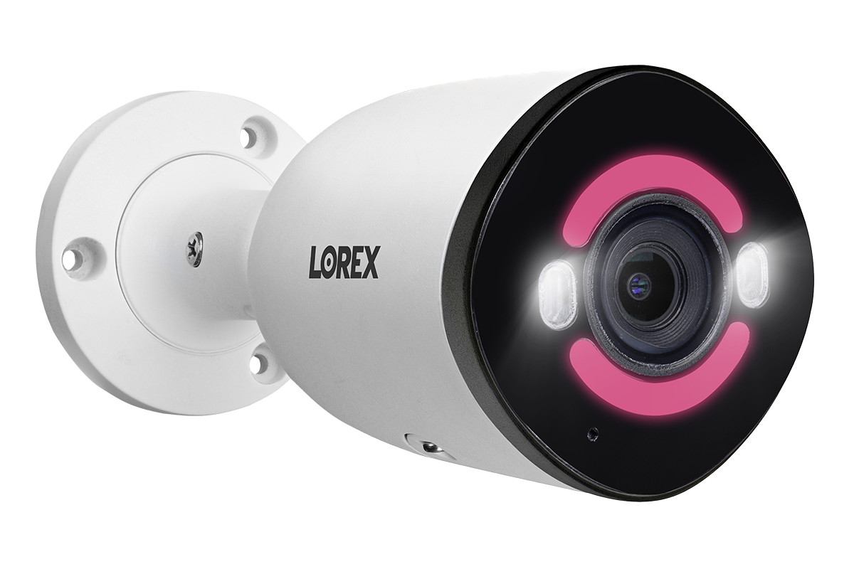 Lorex 4K Ultra HD 12MP Wired Bullet Security Camera with Smart LED Lighting - Outdoor Home Surveillance, Night Vision, Weatherproof for Yard & Business Security