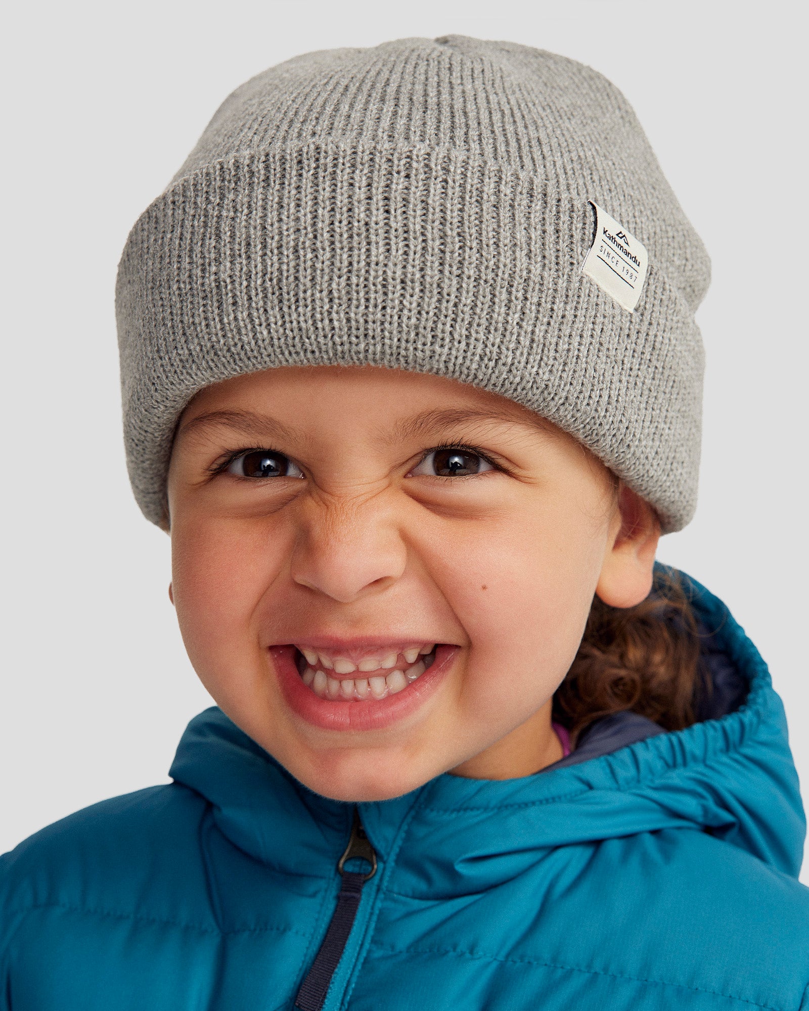 Kids' Fyfe Beanie - Soft Mid Grey Marle Knit Hat for Boys & Girls - Perfect for Winter, Outdoor Play & School Activities
