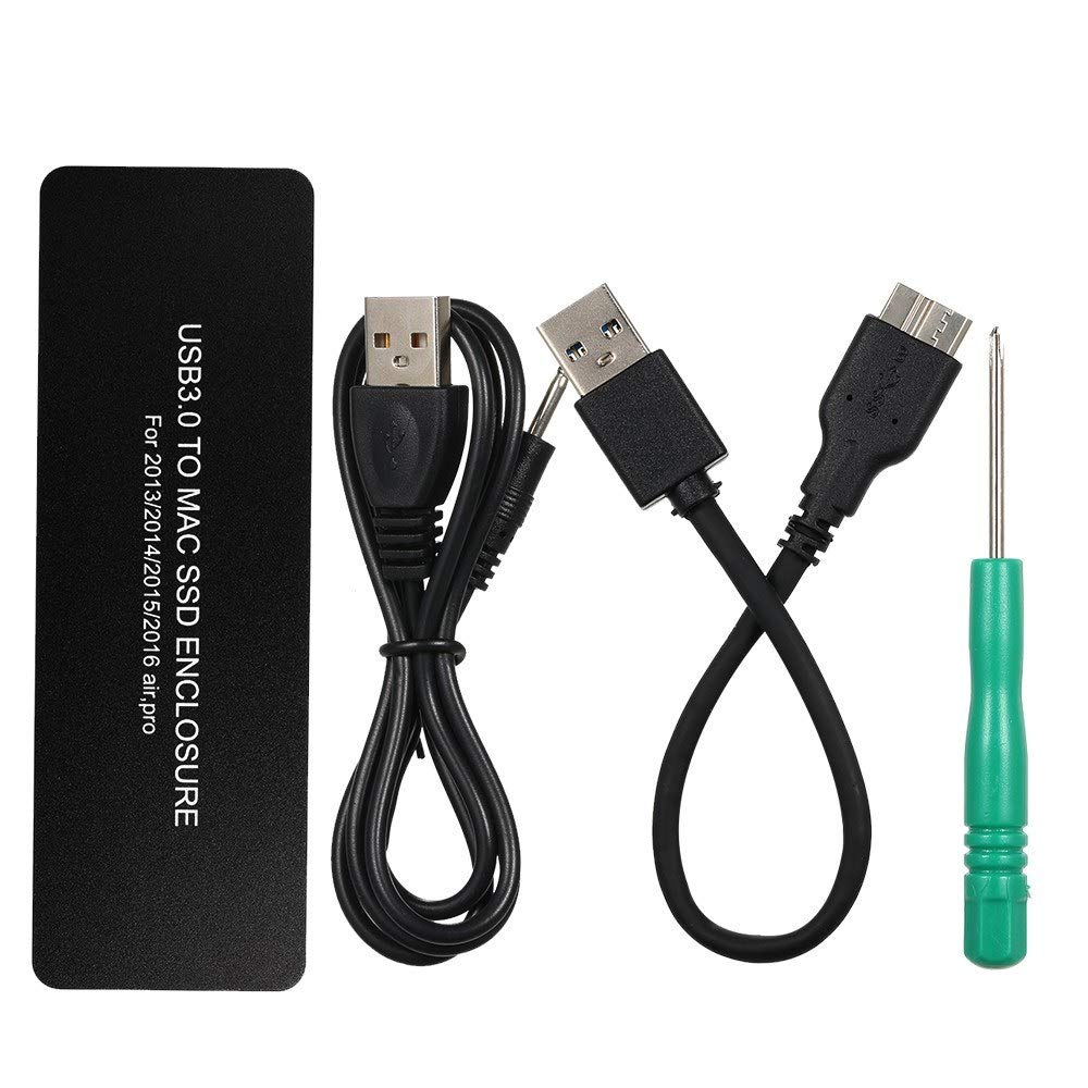 JSER USB 3.0 to 16+12 Pin SSD Enclosure for MacBook Air Pro 2013-2017 | Portable External Hard Drive Case | Perfect for Data Backup, File Transfer & On-The-Go Storage