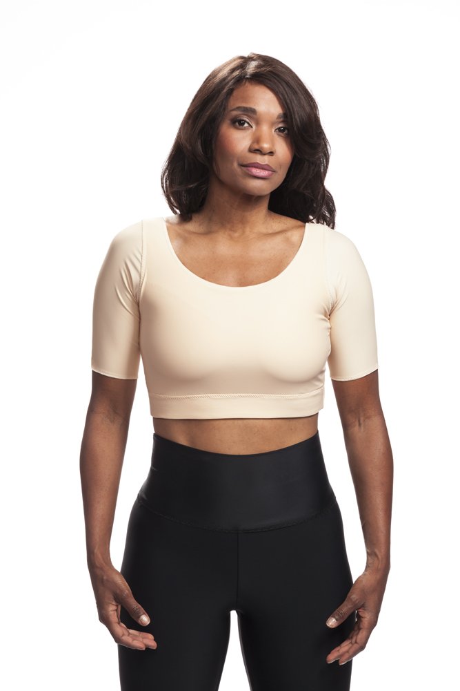 785 High-Performance Compression Crop Top with Built-In Pockets - Multi-Zone Support for Chip Pads & Swell Spots - Perfect for Equestrian Riding, Workouts & Active Recovery
