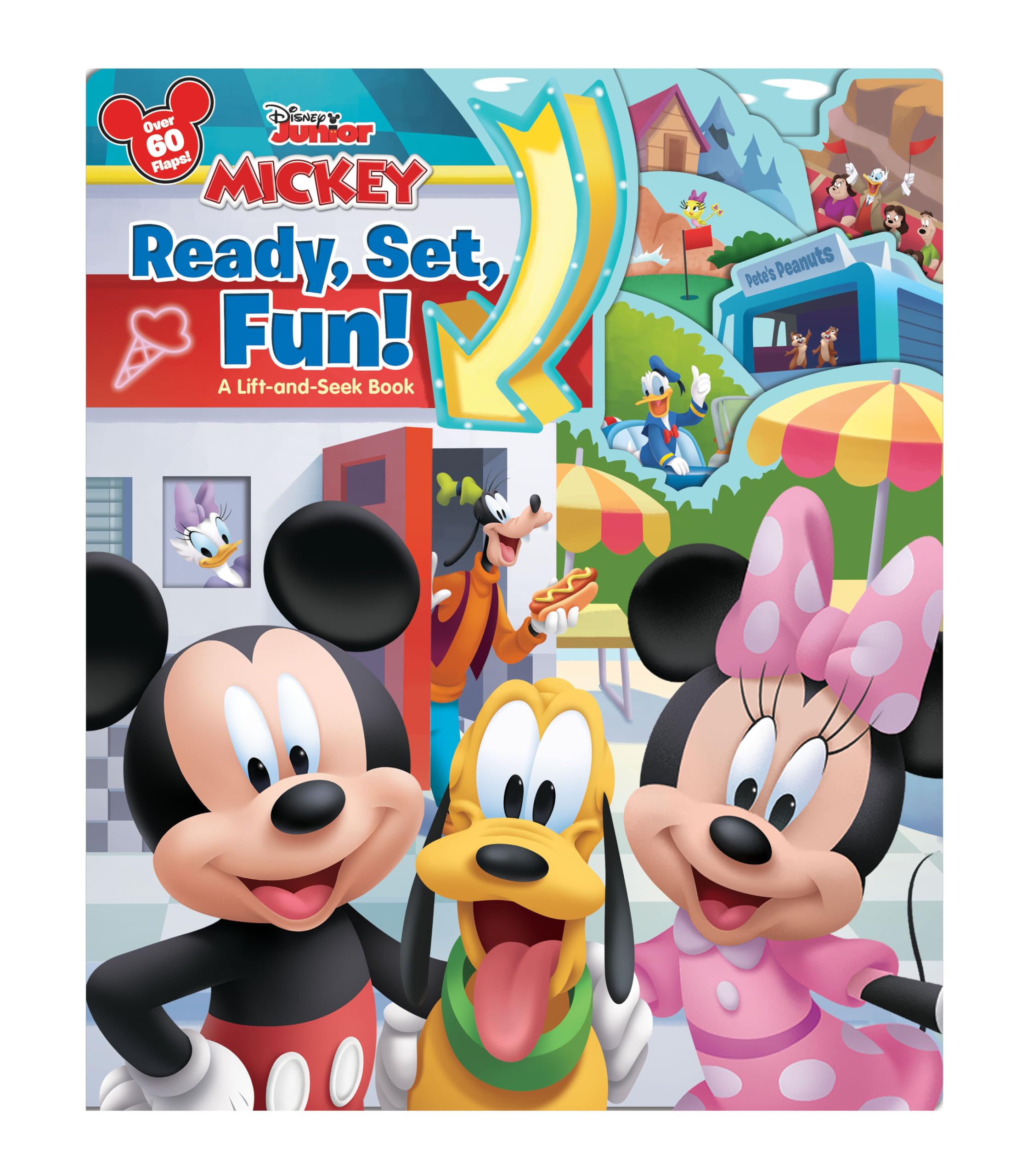 Mickey Mouse Lift-and-Seek Interactive Book - Ready, Set, Fun! for Kids Early Learning & Playtime