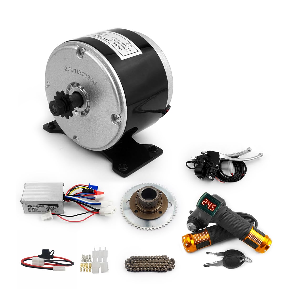 24V 250W Electric Mini Scooter Motor Kit - Chain Drive System for DIY E-Bike & Drift Kart Conversion - Perfect for Urban Commuting & Backyard Racing