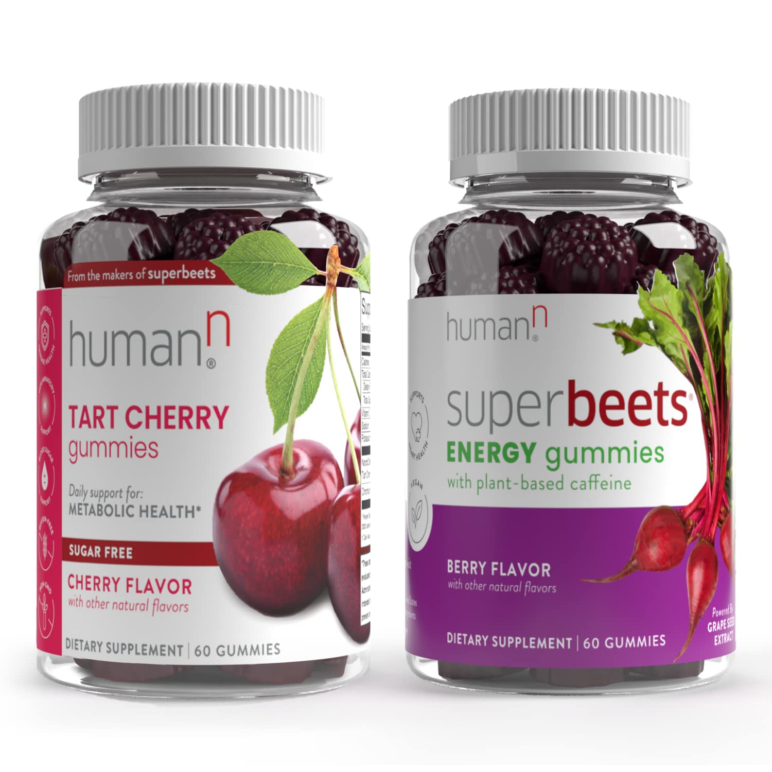 HumanN Tart Cherry Gummies with Natural Antioxidants - Energy Boosting Supplement for Joint Support & Better Sleep - Perfect for Athletes & Active Lifestyles