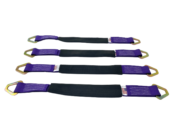 2-Pack 36-Inch Diamond Weave Axle Straps (4 Straps Total) - Heavy Duty Tie Down Straps for Trucks, Trailers & Motorcycle Transport - Secure Cargo, Equipment & More