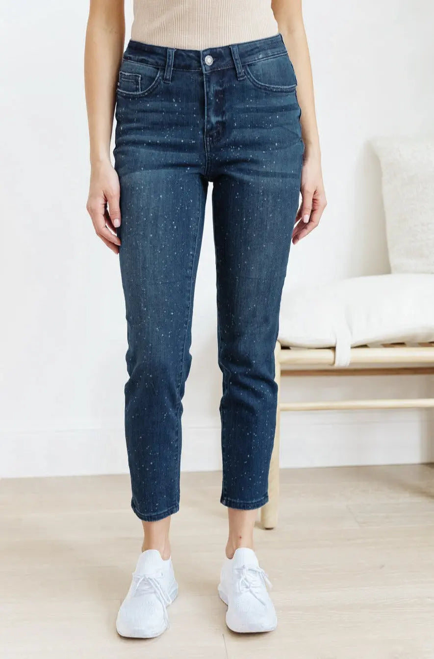 Mid Rise Relaxed Fit Mineral Wash Jeans for Women - Soft Comfort Stretch Denim Pants - Casual Everyday Wear for Work, Travel & Weekend Outfits