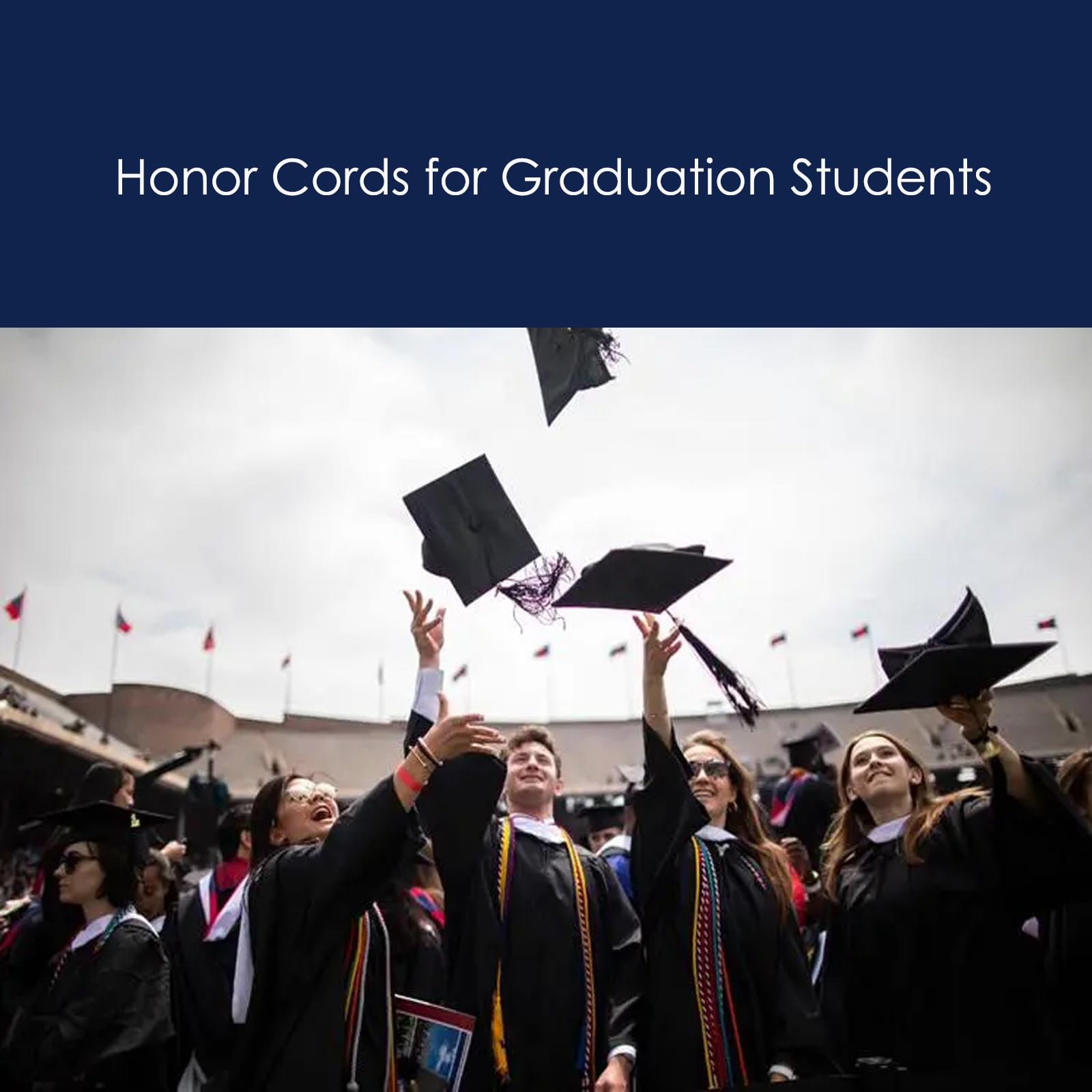 68 Inch Graduation Honor Cord for College & University Students - Perfect for Commencement Ceremonies & Academic Achievements