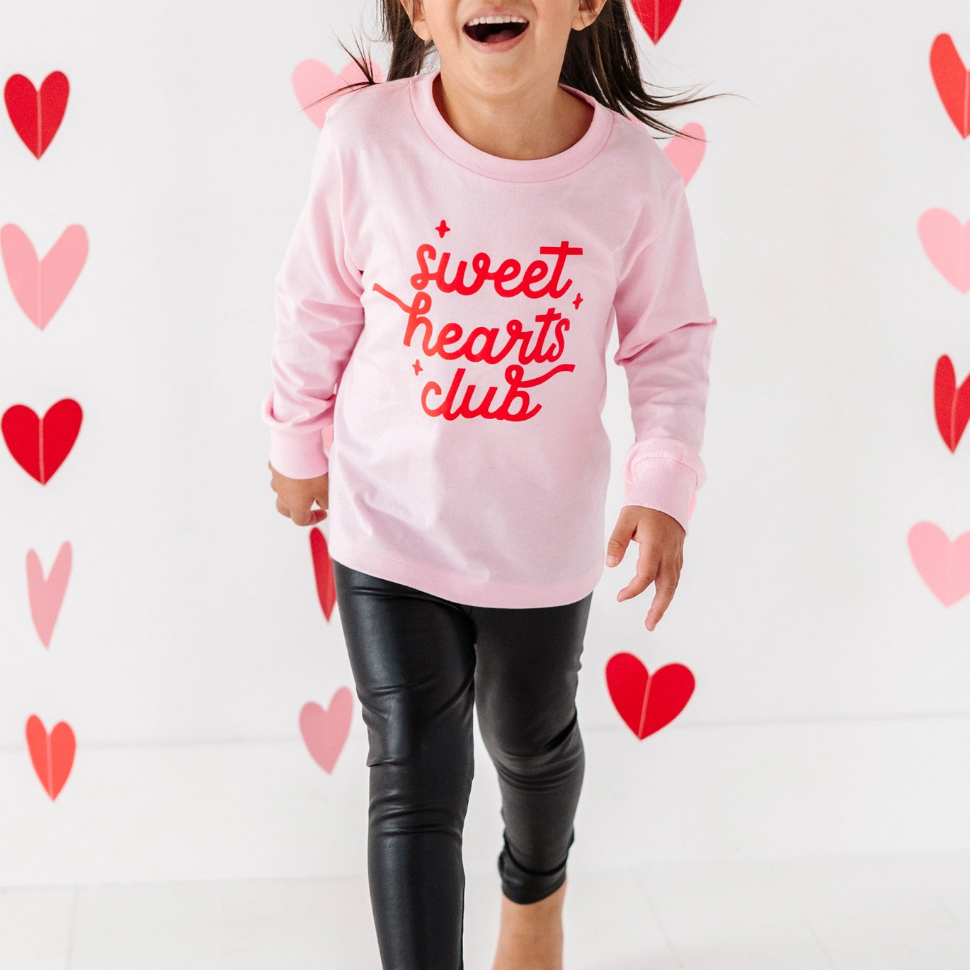 Sweet Hearts Club Long Sleeve T-Shirt for Women | Cute Graphic Tee | Casual Comfort Fit | Perfect for Date Nights & Weekend Outings