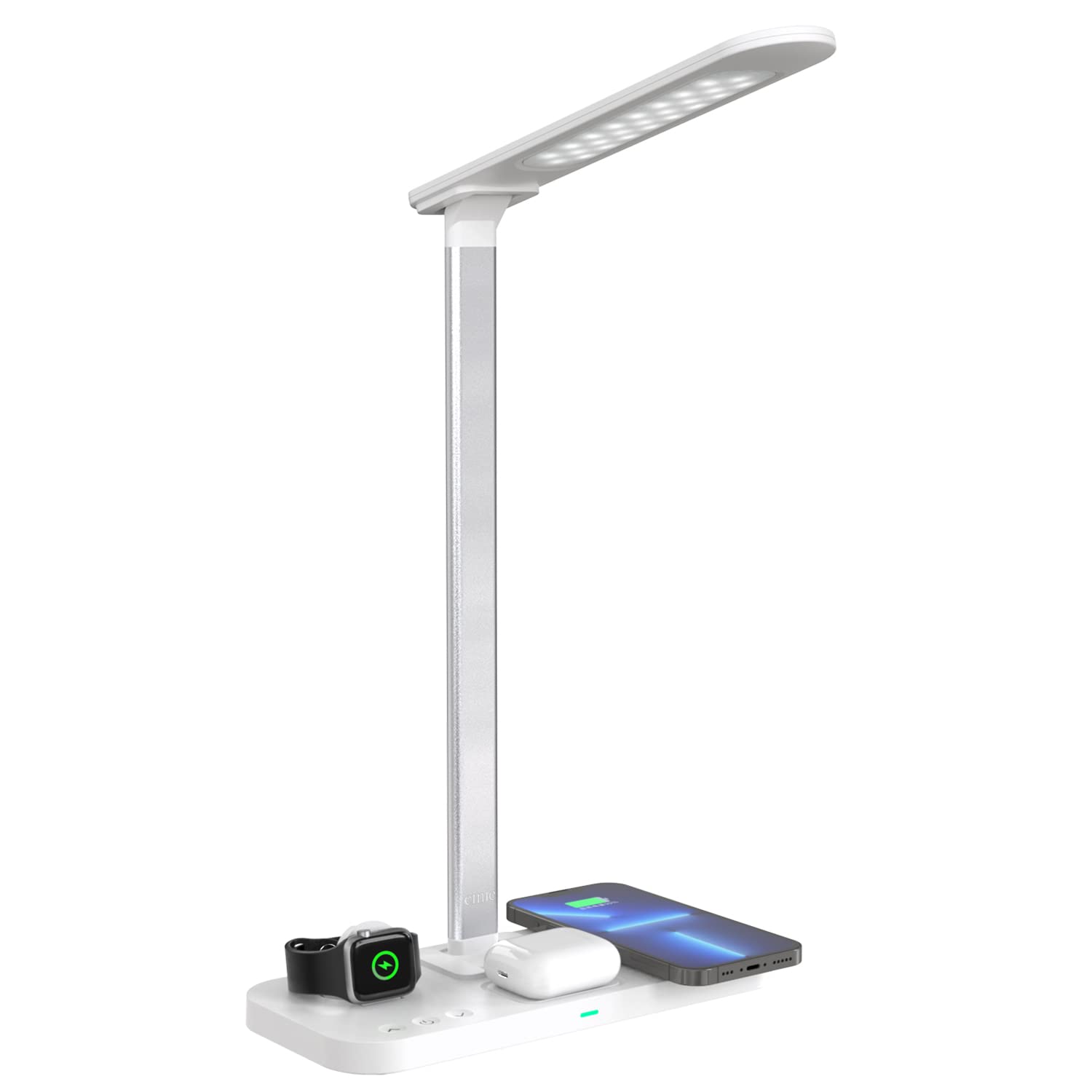 EMIE 3-in-1 LED Desk Lamp with Touch Control - Adjustable Eye-Caring Light for Home Office, Study & Bedroom | 3 Lighting Modes, Night Light Function for Reading, Working & Relaxing