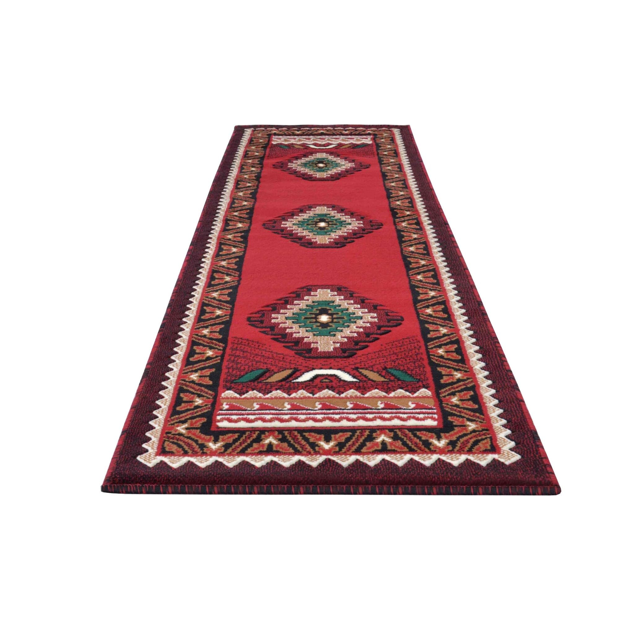 Handmade Southwestern 5' x 7' Area Rug - Navajo Native American Inspired Modern Faded Design in Orange, Yellow, Gray & Black | Perfect for Living Room, Bedroom or Boho Home Decor