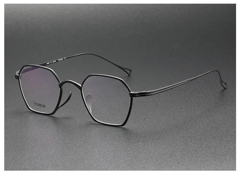 Aimee Unisex Full Rim Polygon Titanium Eyeglasses Frame 11130 - Lightweight Durable Glasses for Work, Reading & Fashion