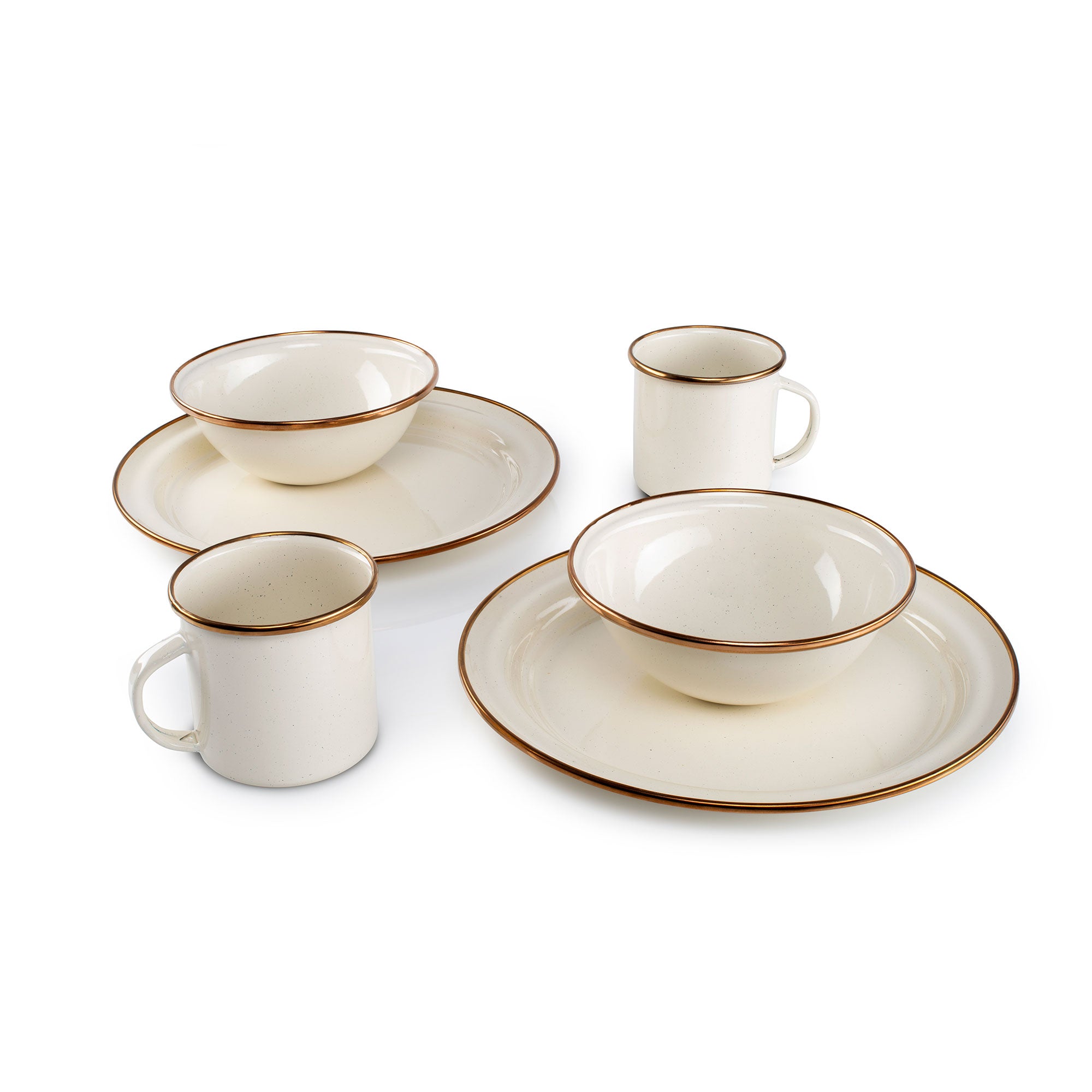 Vintage 2-Person Enamelware Dining Table Set - Rustic Outdoor Picnic & Patio Furniture for Couples, Small Spaces & Camping