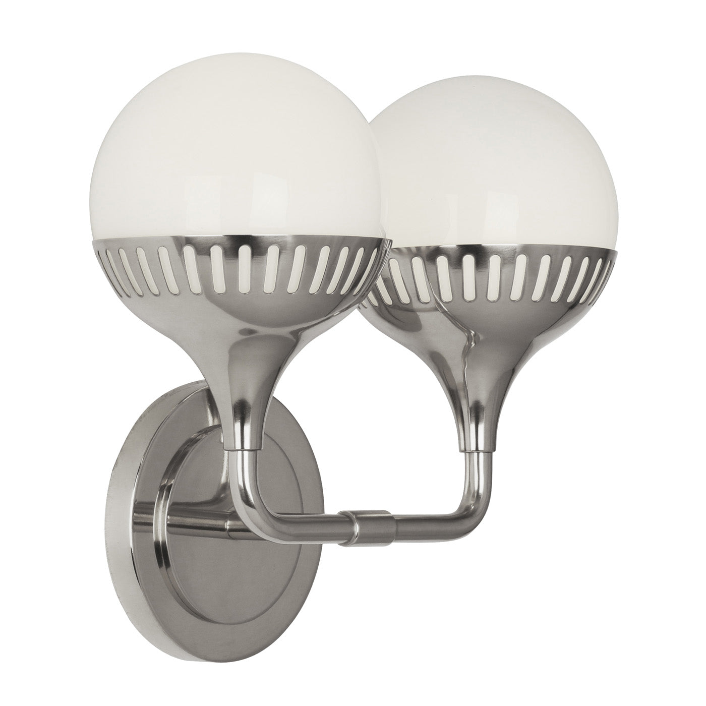 Rio Two Light Sconce Wall Fixture - Modern Plug-in Wall Sconce with Adjustable Arms for Bedroom, Living Room, or Hallway Lighting