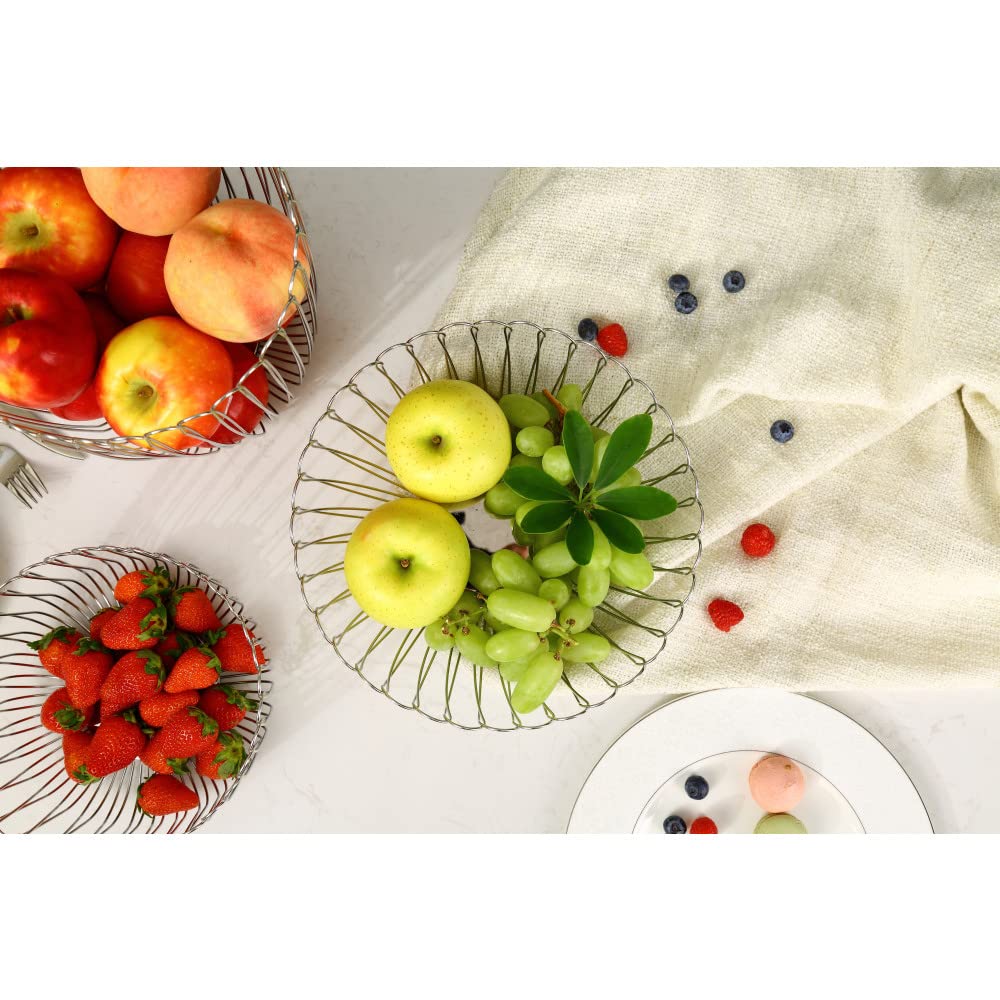 YBM Home Fruit Basket Bowl - Stylish Kitchen Counter & Pantry Storage Organizer for Fresh Fruits, Vegetables, and Snacks | Perfect for Dining Table, Office, or Gift
