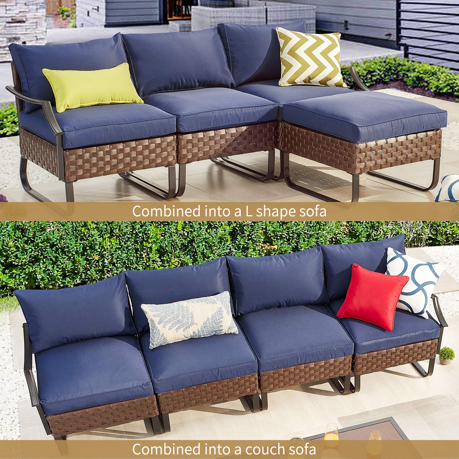 PatioFestival 12-Piece Outdoor Patio Furniture Set with Thick 8.66