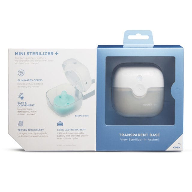 Munchkin Mini UV Sterilizer for Baby Bottles, Pacifiers & Toys - Portable Sanitizer for Travel & Home Use - Kills 99.9% of Germs & Bacteria