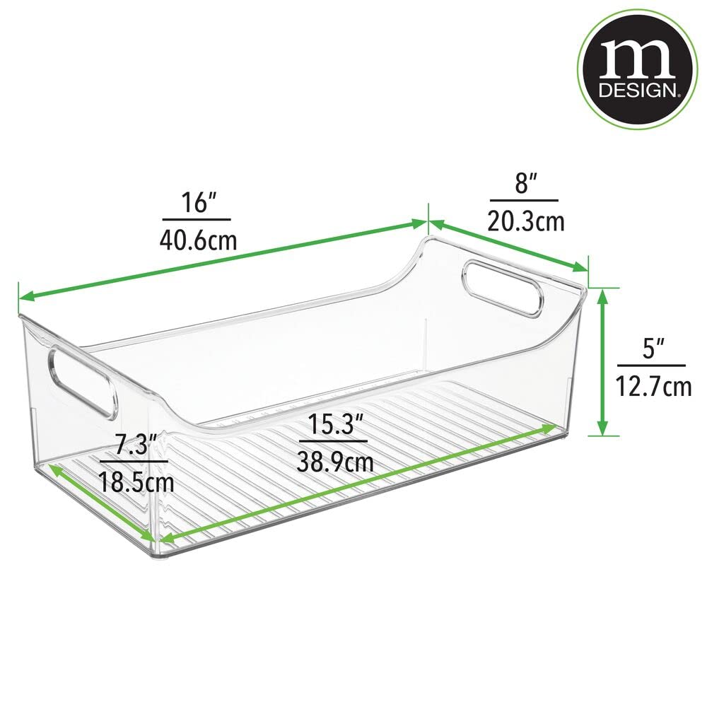 mDesign Slim Plastic Kitchen Pantry Cabinet Organizer - 16