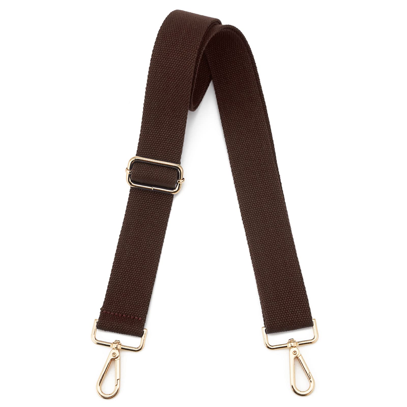 Adjustable Wide Crossbody Purse Strap for Women - Durable Canvas Shoulder Strap with Gold Hardware | Perfect for Handbags, Totes & Everyday Use
