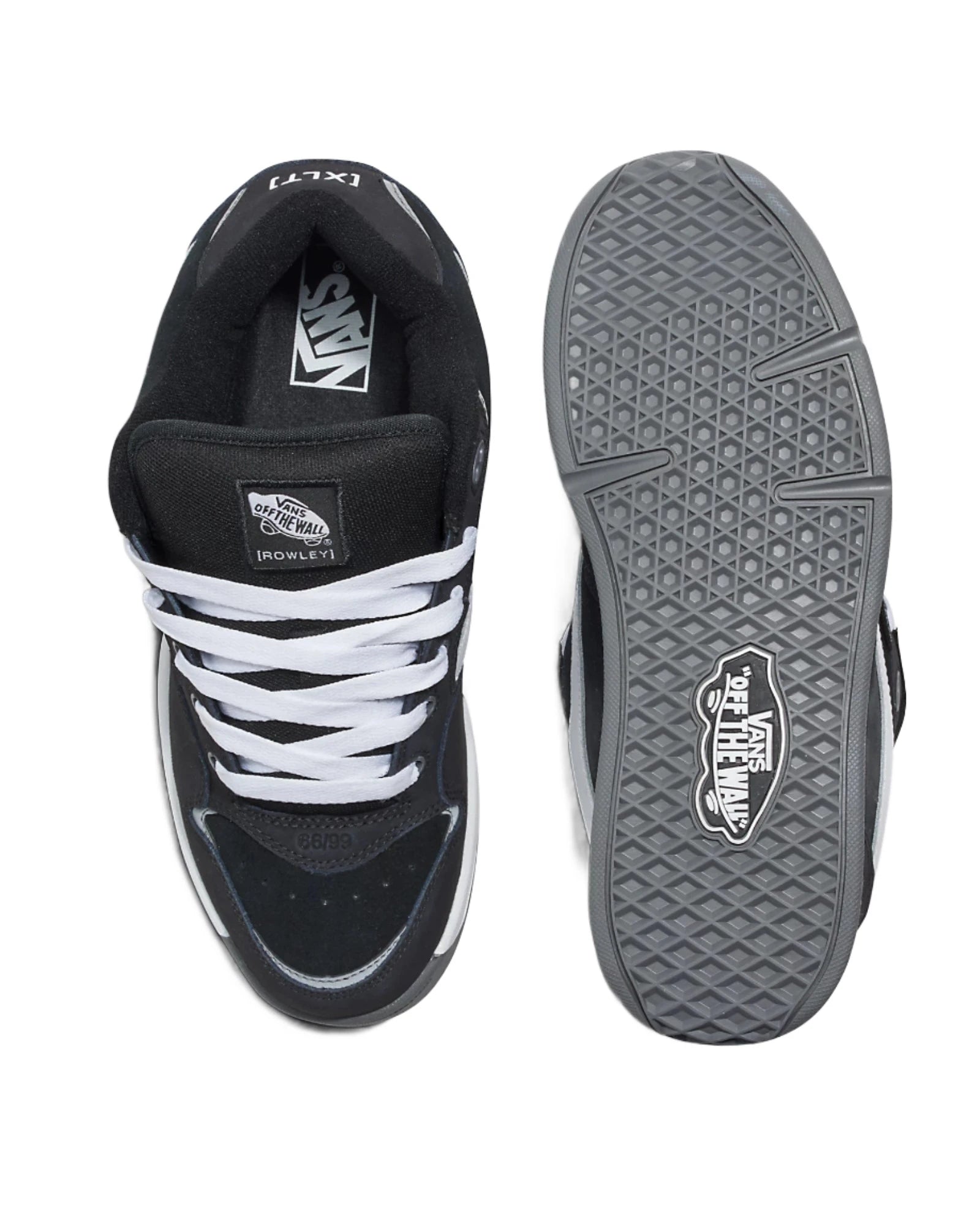VANS Rowley XLT Skate Shoes for Men - Black & White High-Performance Sneakers for Skateboarding & Streetwear Fashion