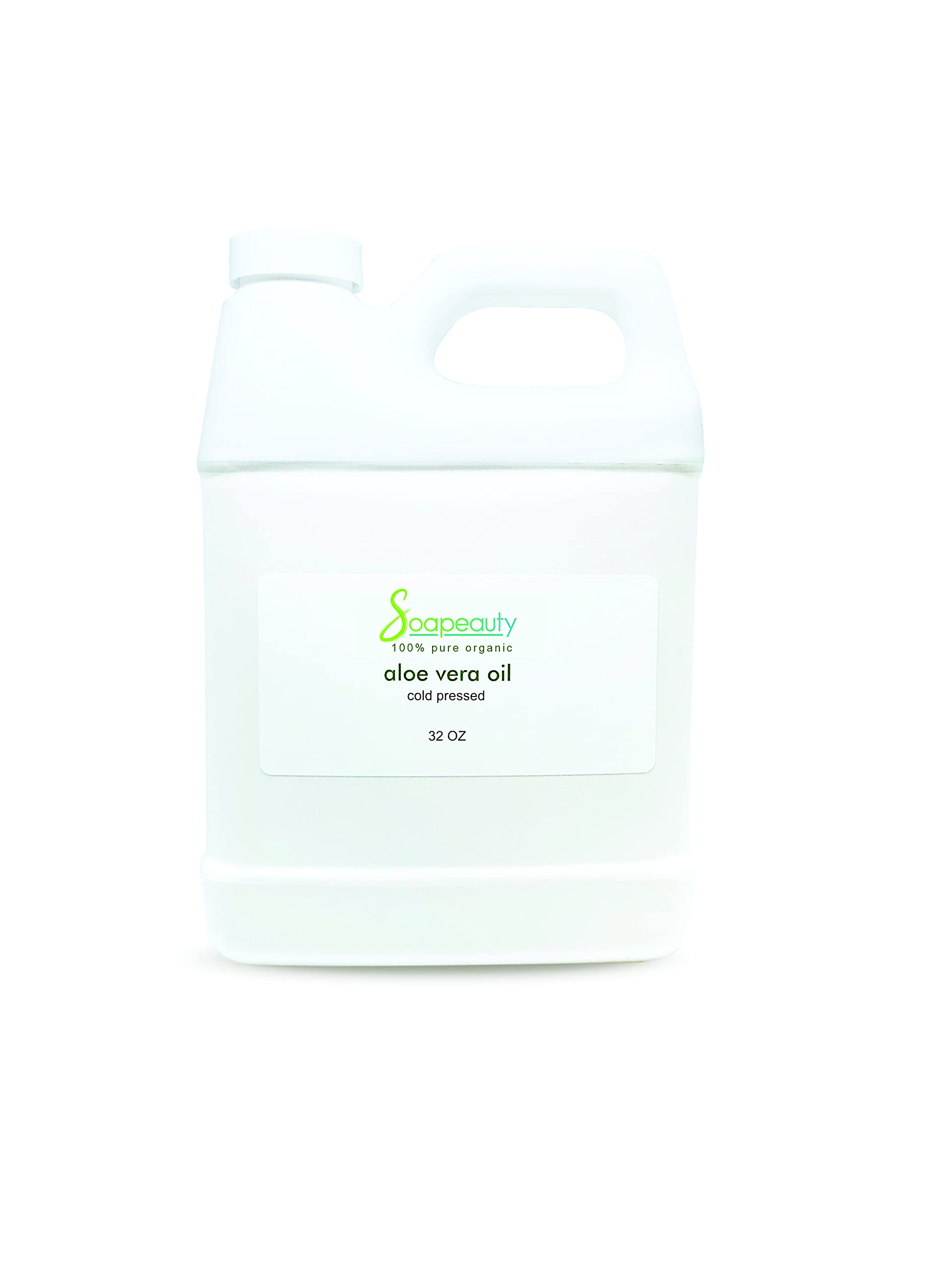 Soapeauty 100% Pure Cold Pressed Aloe Vera Oil for Skin, Face & Hair Care - Natural Moisturizer & Soothing Treatment for Dry Skin, Scalp & Hair Growth - 7 Pound Bulk Size for Spa, Massage & DIY Beauty Recipes