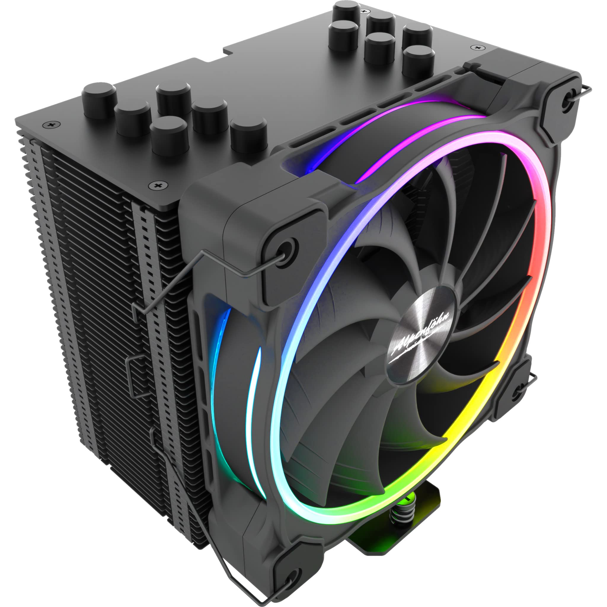 Dolomit Premium 120mm RGB CPU Cooler - Black Tower Heatsink with Asymmetrical Design for Enhanced Compatibility, Ideal for Gaming PCs and High-Performance Builds