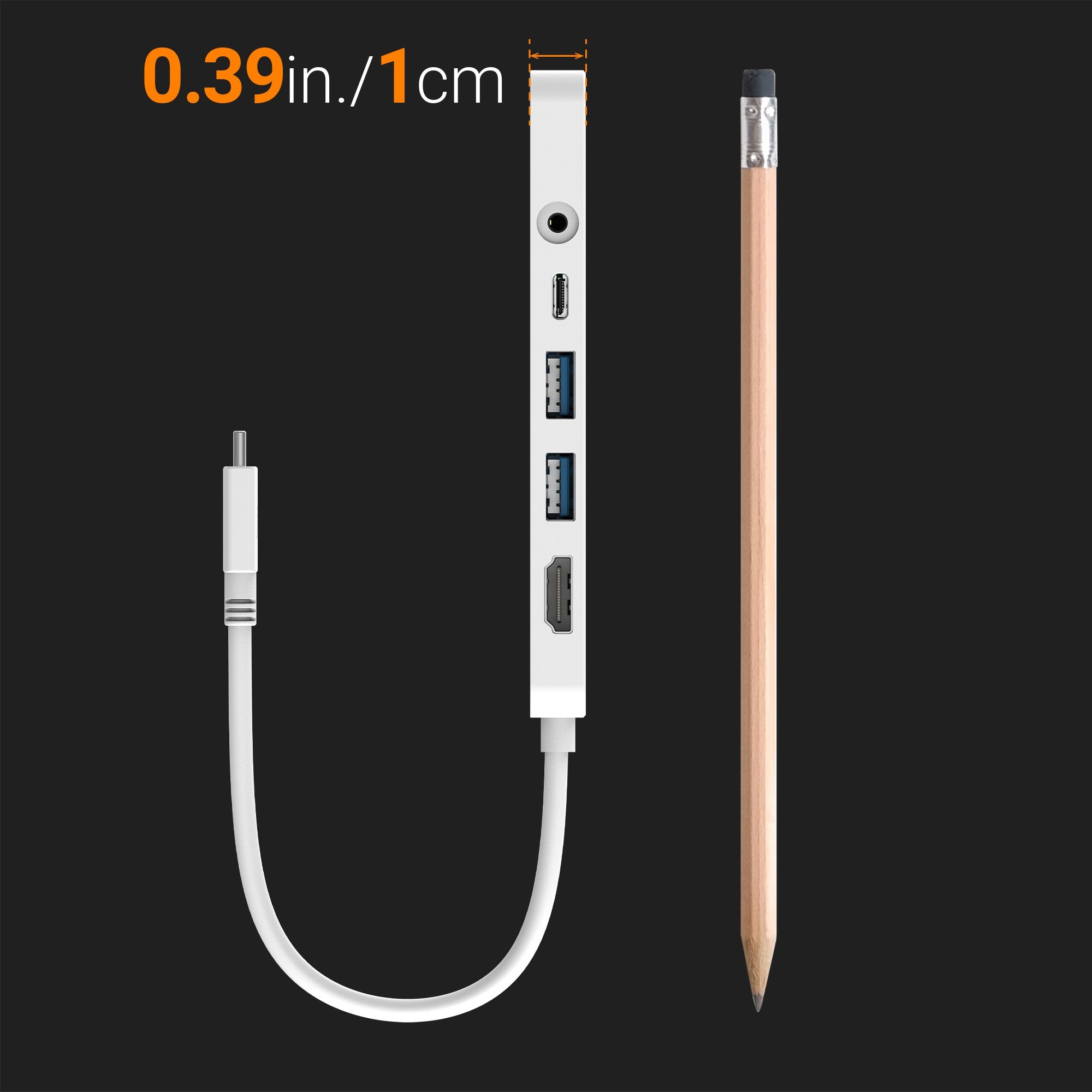 USB C Multi Port Hub with Power Delivery - 4-in-1 USB C Hub Adapter for MacBook Pro/Air, Laptop - Fast Charging, HDMI, USB 3.0 - Perfect for Home Office, Travel & Workstations