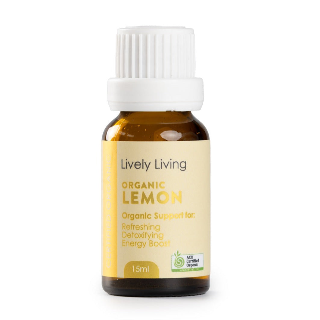 Organic Lemon Essential Oil 15ml - USDA Certified, 100% Pure for Aromatherapy, Diffusers & DIY Skincare