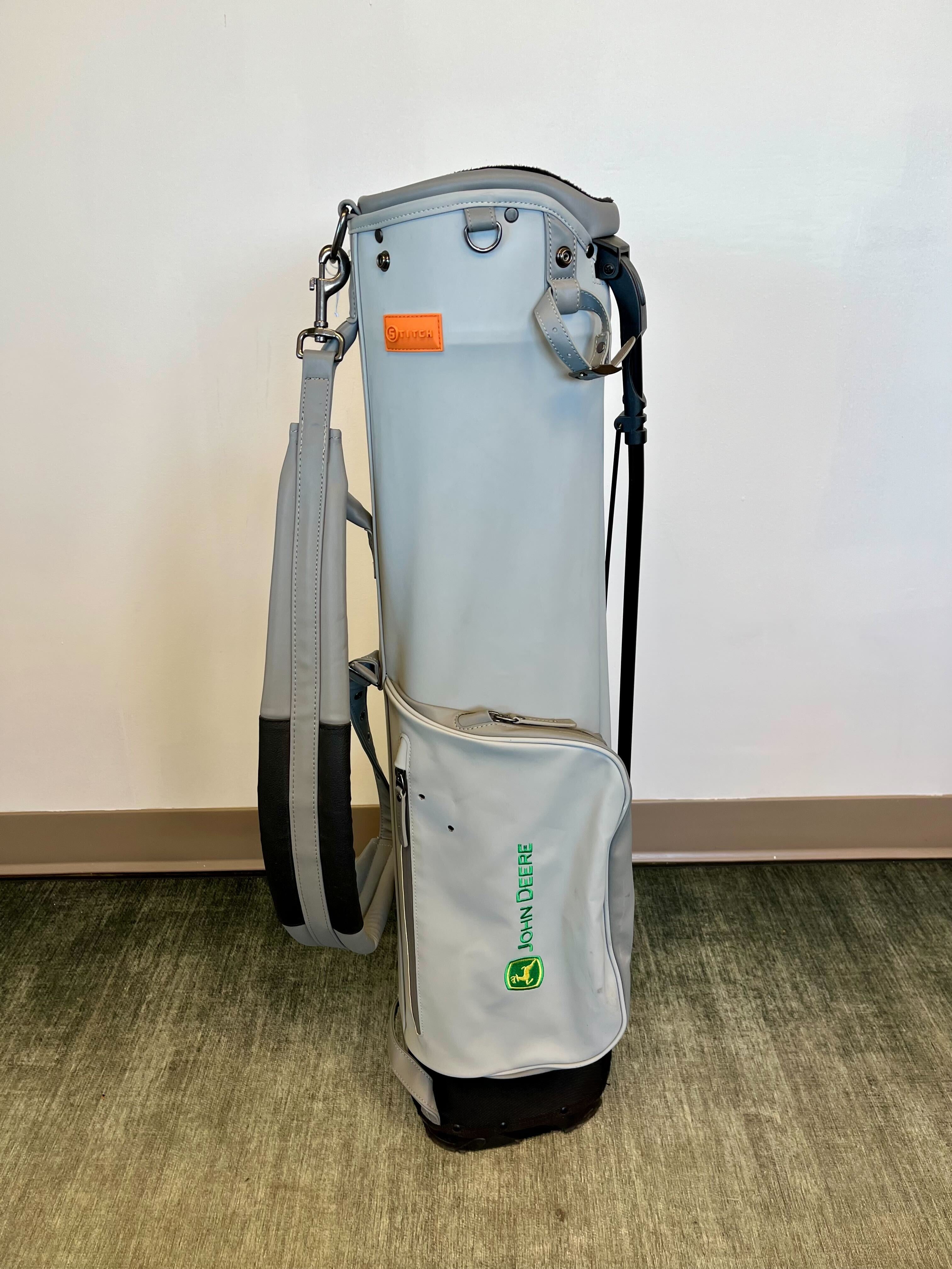 Stitch Lightweight John Deere Golf Carry Bag with 2 Dividers & 4 Pockets - Adjustable Strap for Comfortable Golfing | Perfect for Course Play & Driving Range Practice