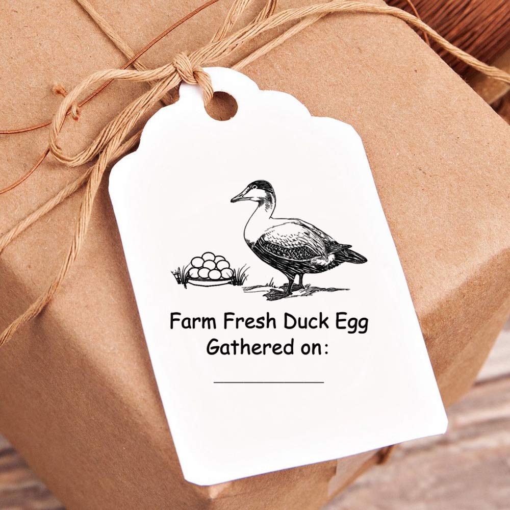 Custom Personalized Farm Fresh Duck Egg Stamp - Self Inking Rubber Stamp for Business, Farm Markets & Egg Packaging | Perfect for Egg Cartons, Farm Signs & Homestead Branding