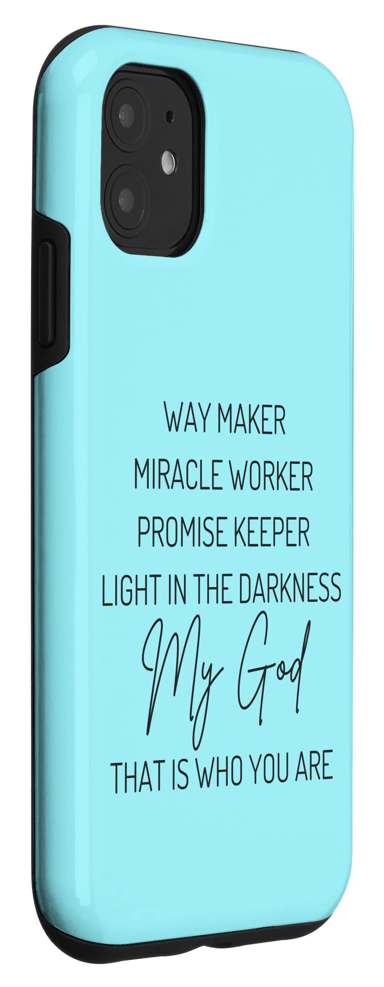 iPhone 11 Christian Miracle Worker Phone Case - Way Maker Promise Keeper Design - Protective Cover for iPhone 11 - Perfect for Church, Worship & Daily Faith Inspiration