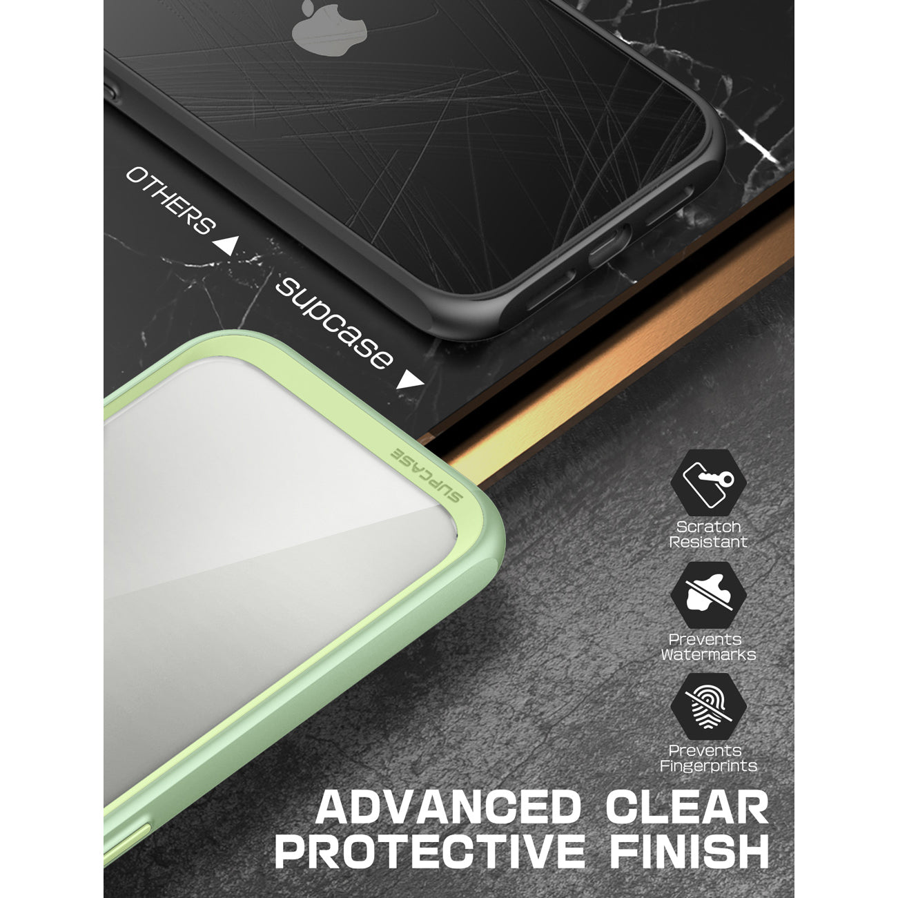 iPhone 13 Pro Case 6.1 Inch - Slim Clear Protective Cover with Shock Absorption | Unicorn Beetle Style in Mint Green | Perfect for Everyday Use, Travel & Outdoor Activities