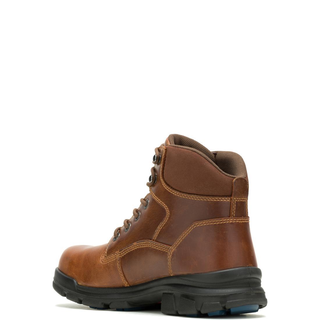 DuraShocks® SR Icon 6 CarbonMax® Work Boots for Men - Tan Leather Safety Shoes with Steel Toe, Slip Resistant & Electrical Hazard Protection - Ideal for Construction, Warehouse & Industrial Work