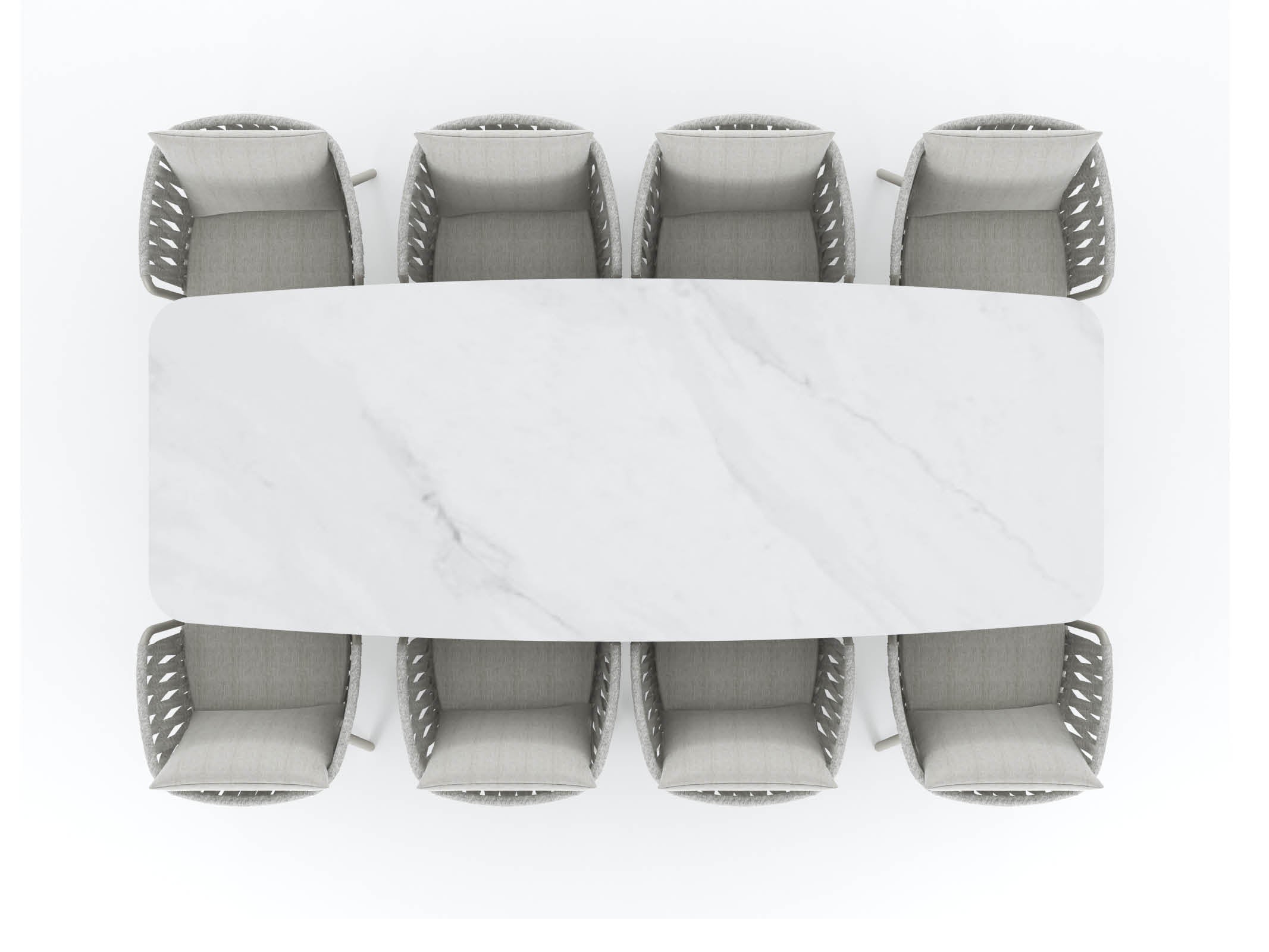 Elegant Curved Dining Table for Modern Home - Perfect for Small Spaces, Breakfast Nooks & Contemporary Dining Rooms