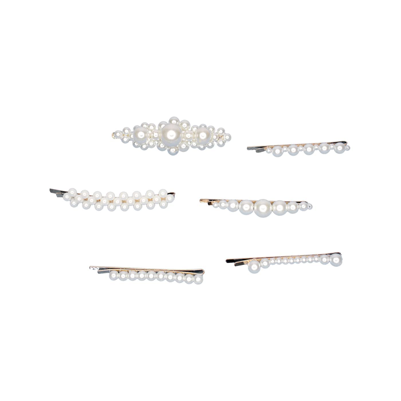 Boxo Pearl Hair Pins for Women and Girls - 6 Pack Elegant Hair Accessories for Parties, Weddings, and Everyday Styling