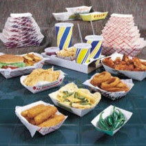 1/3 lb. Food Trays - Pack of 250 | Disposable Serving Trays for Catering, Parties & Food Service | Durable Plastic Food Containers for Restaurants, Events & Takeout