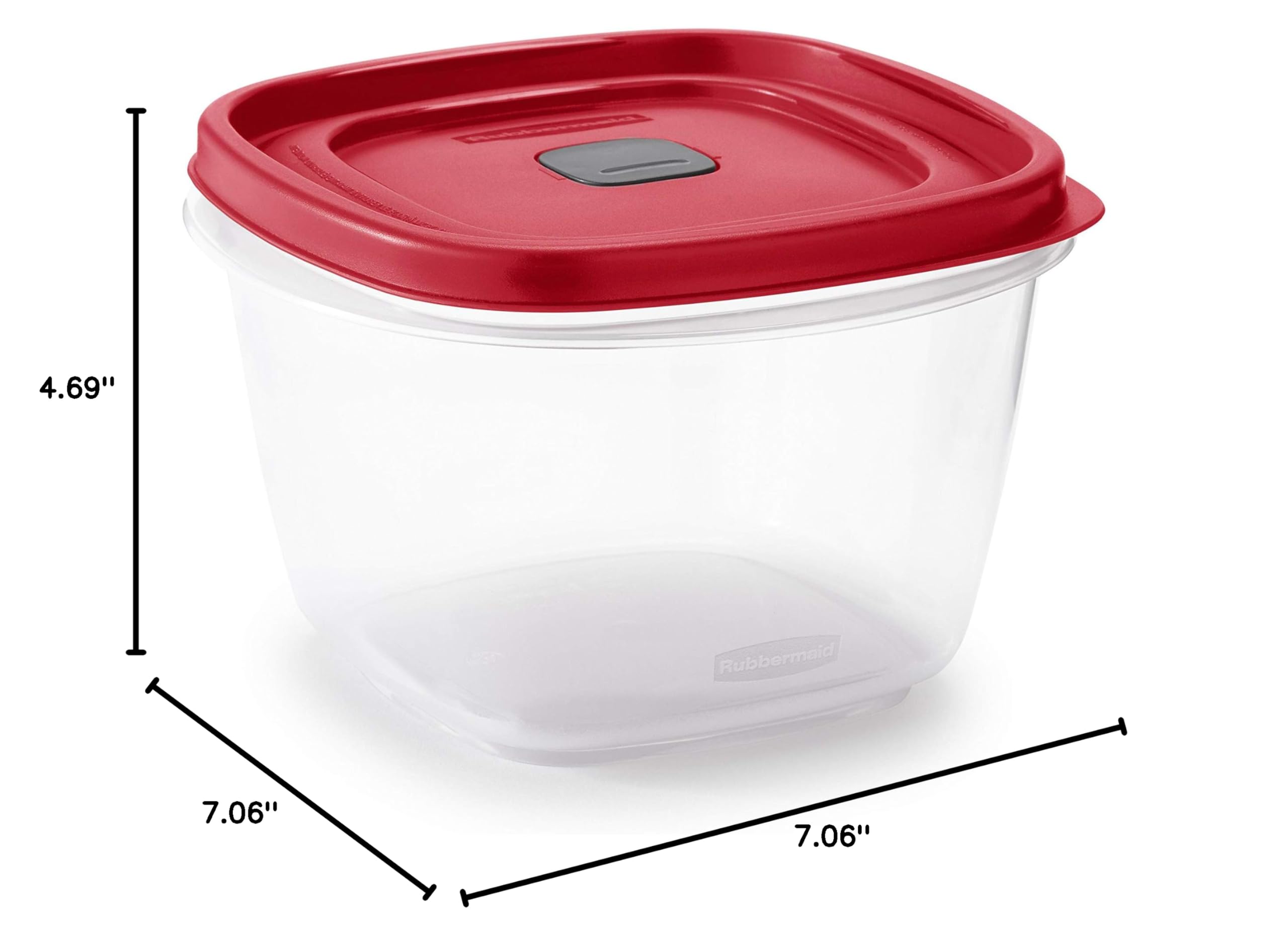 Rubbermaid® 7-Cup Vented Easy Find Lid Food Storage Containers - 3-Pack, Racer Red | Airtight & Stackable for Pantry, Fridge & Meal Prep