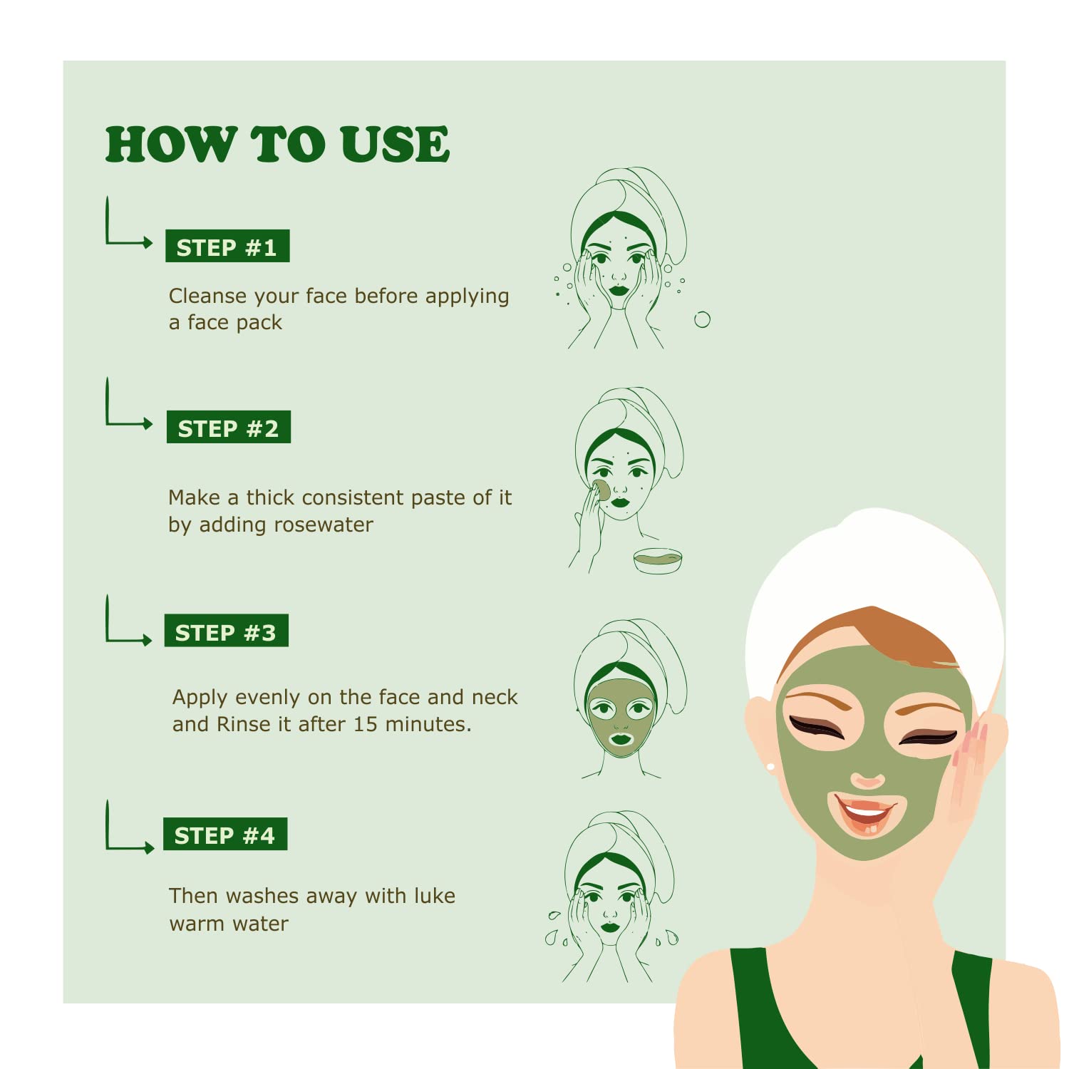 Organic Turmeric & Sandalwood Face Pack Powder for Glowing Skin - Brightening, Exfoliating & Acne Treatment - Perfect for Daily Skincare & Spa Day at Home