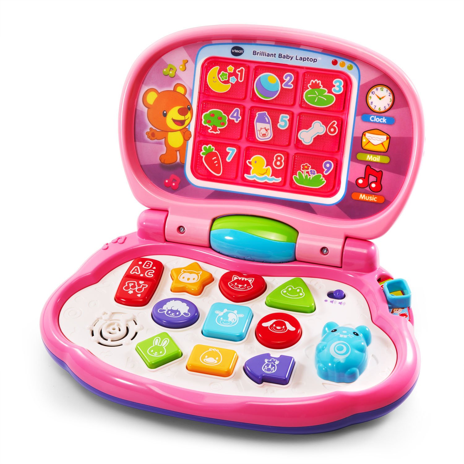VTech Brilliant Baby Laptop - Pink Educational Learning Toy for Toddlers | Interactive ABC, Numbers & Music Games | Perfect Gift for 1-3 Year Old Girls (Playtime, Preschool Learning & Birthday Gift)