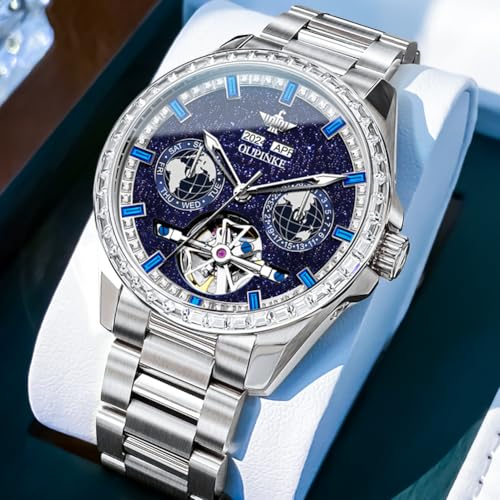 G3280: Silver band & blue dial